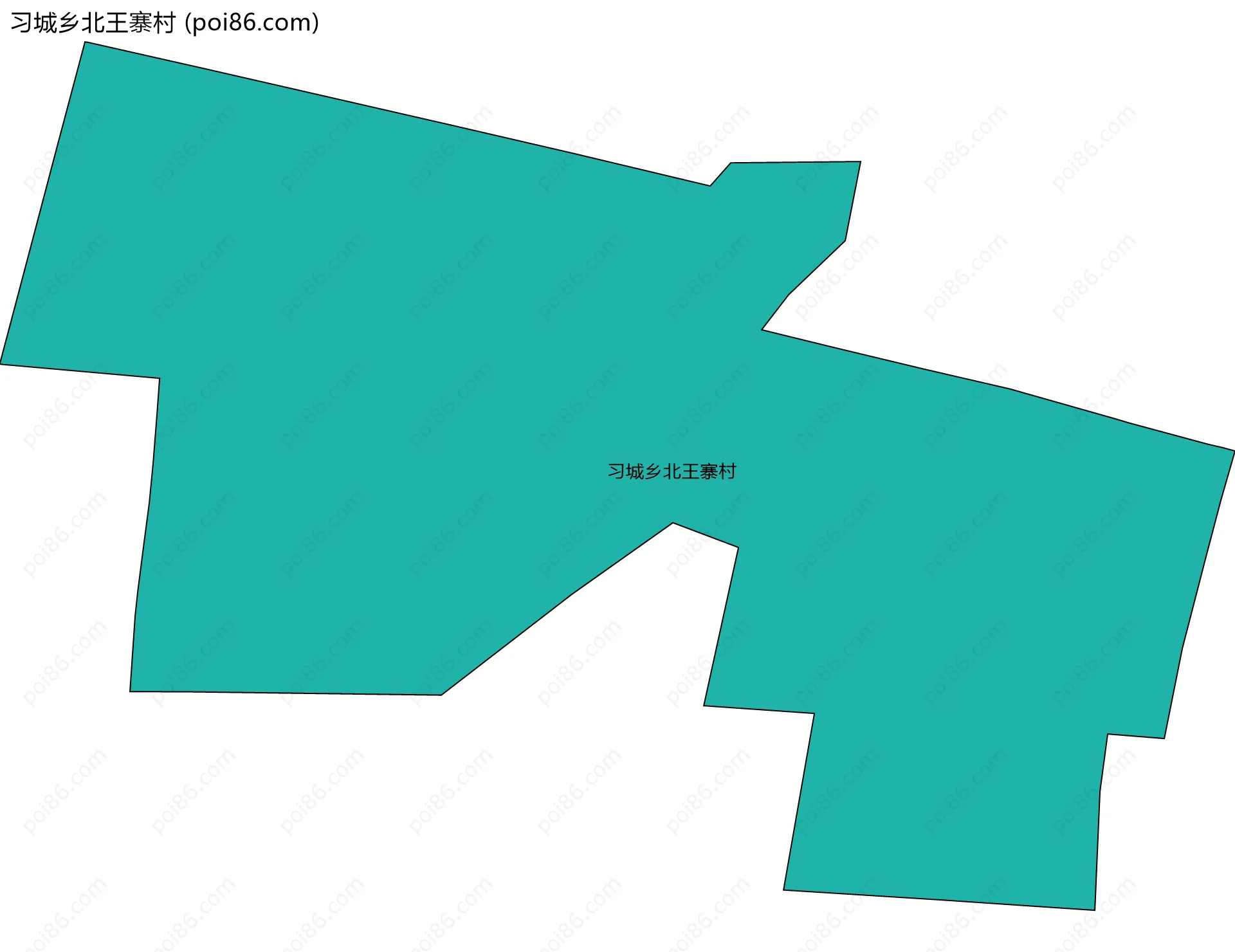 习城乡北王寨村边界地图