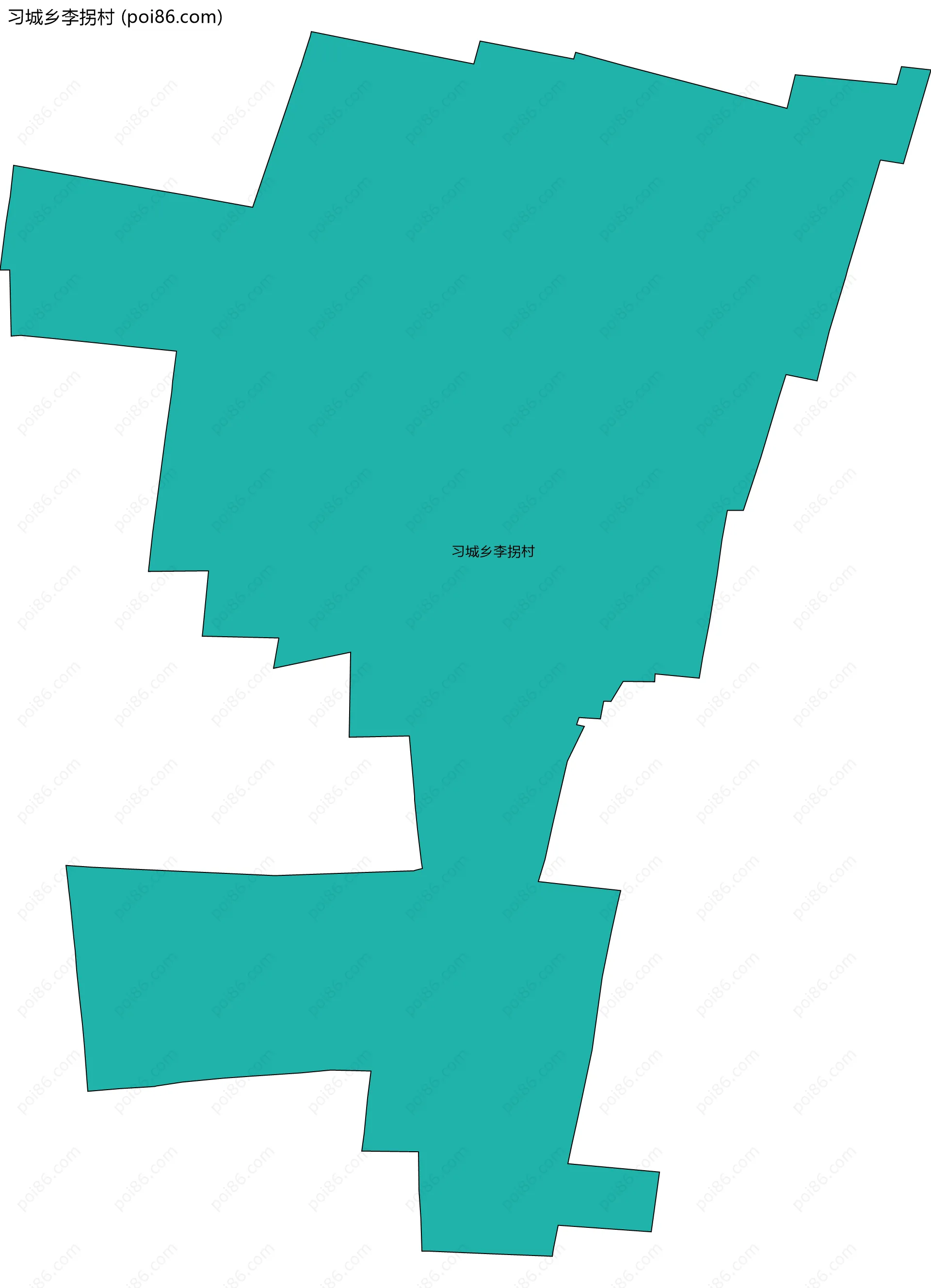 习城乡李拐村边界地图
