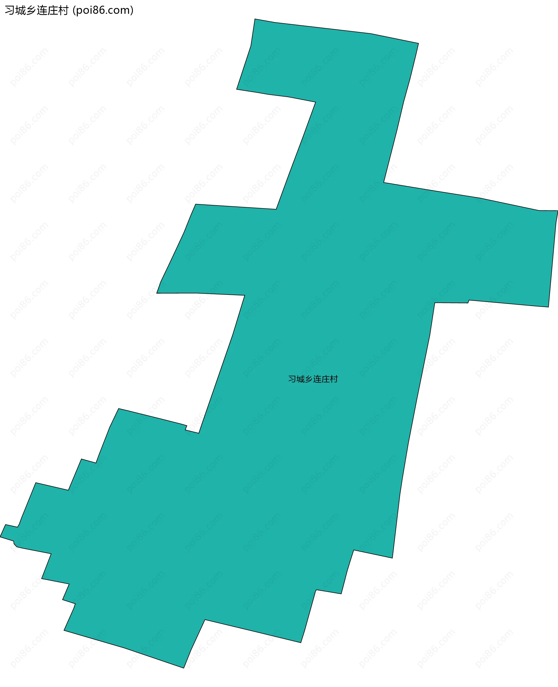 习城乡连庄村边界地图