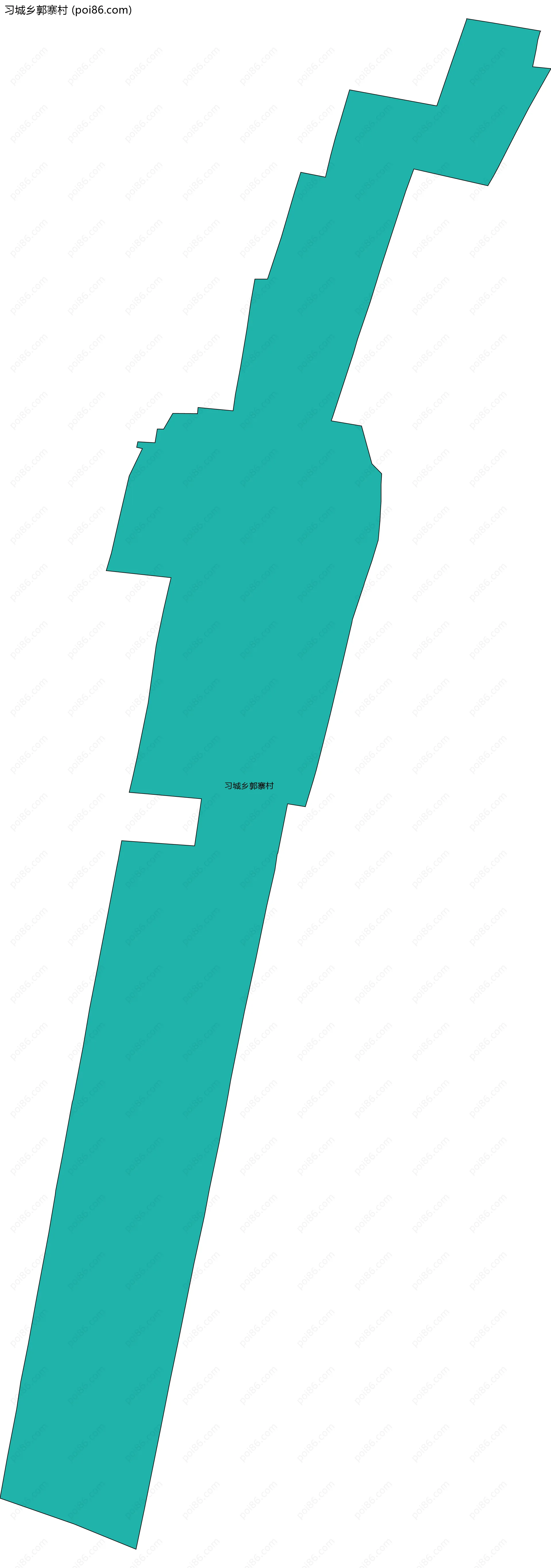 习城乡郭寨村边界地图