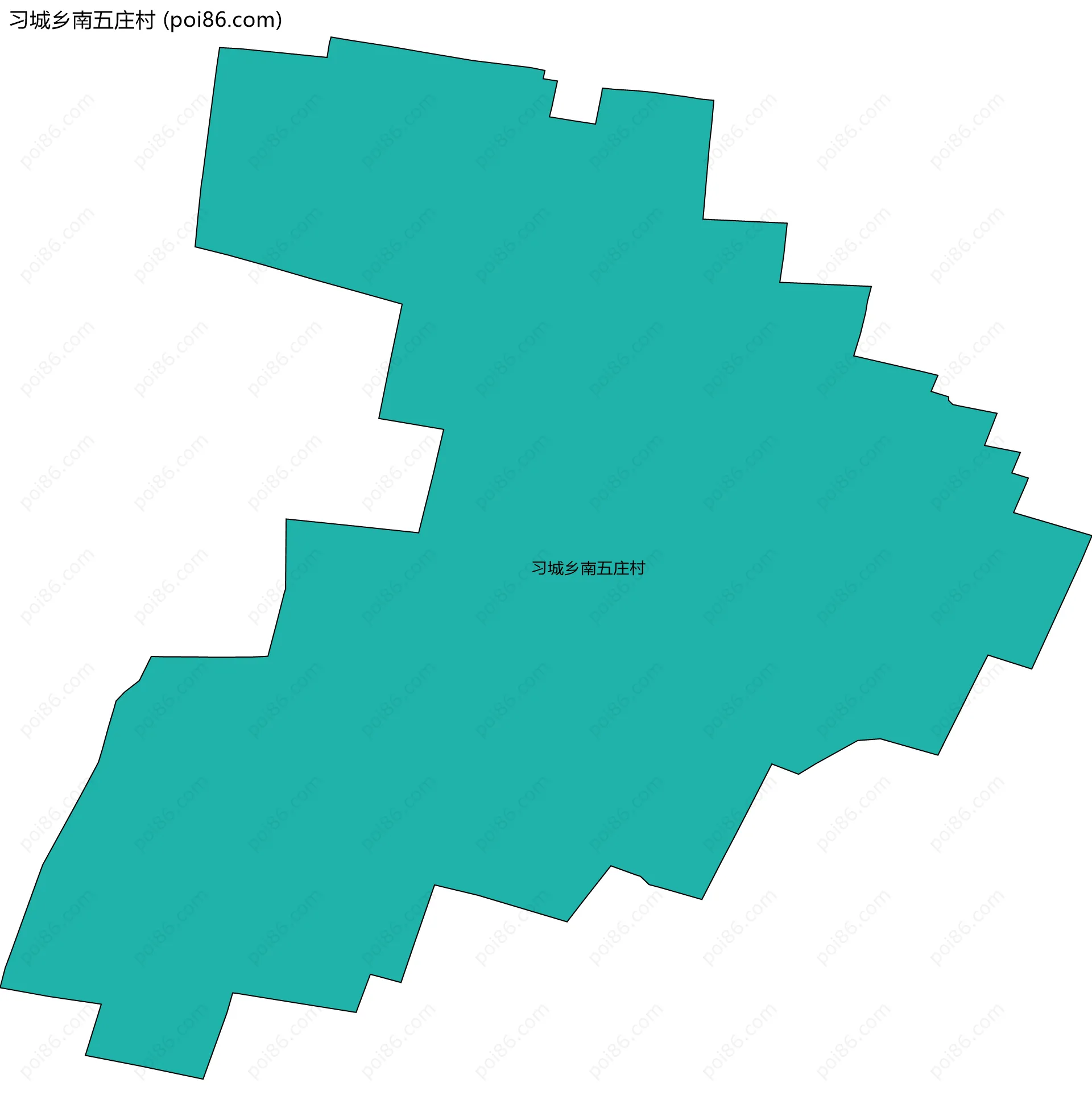 习城乡南五庄村边界地图