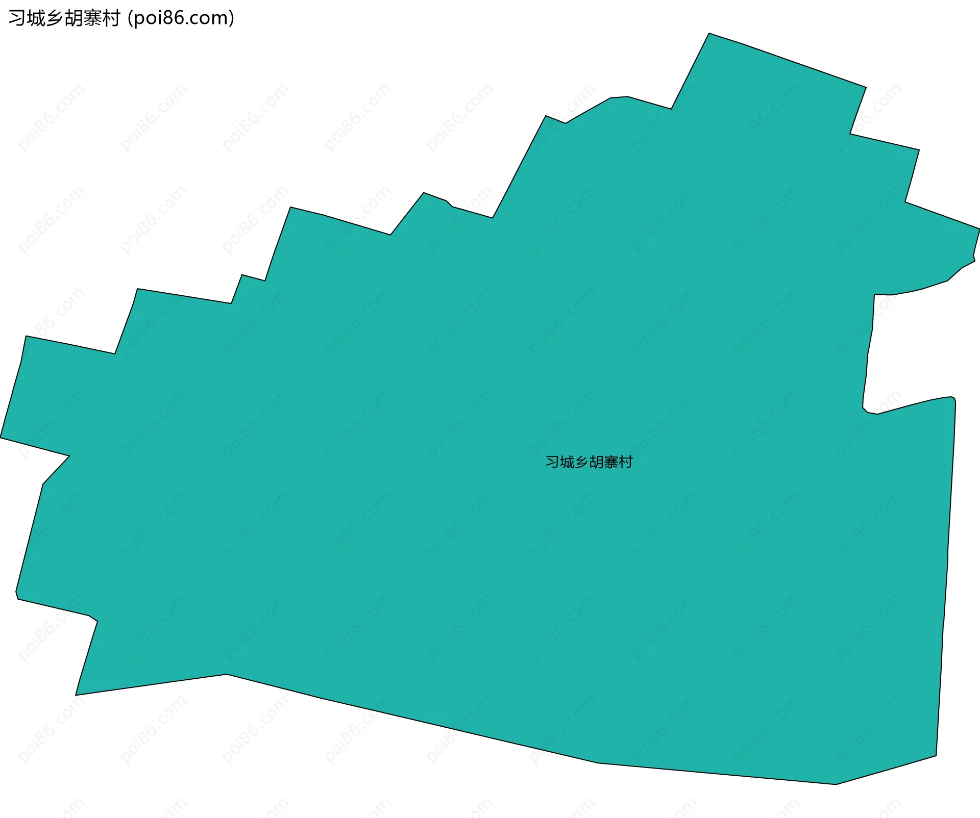 习城乡胡寨村边界地图