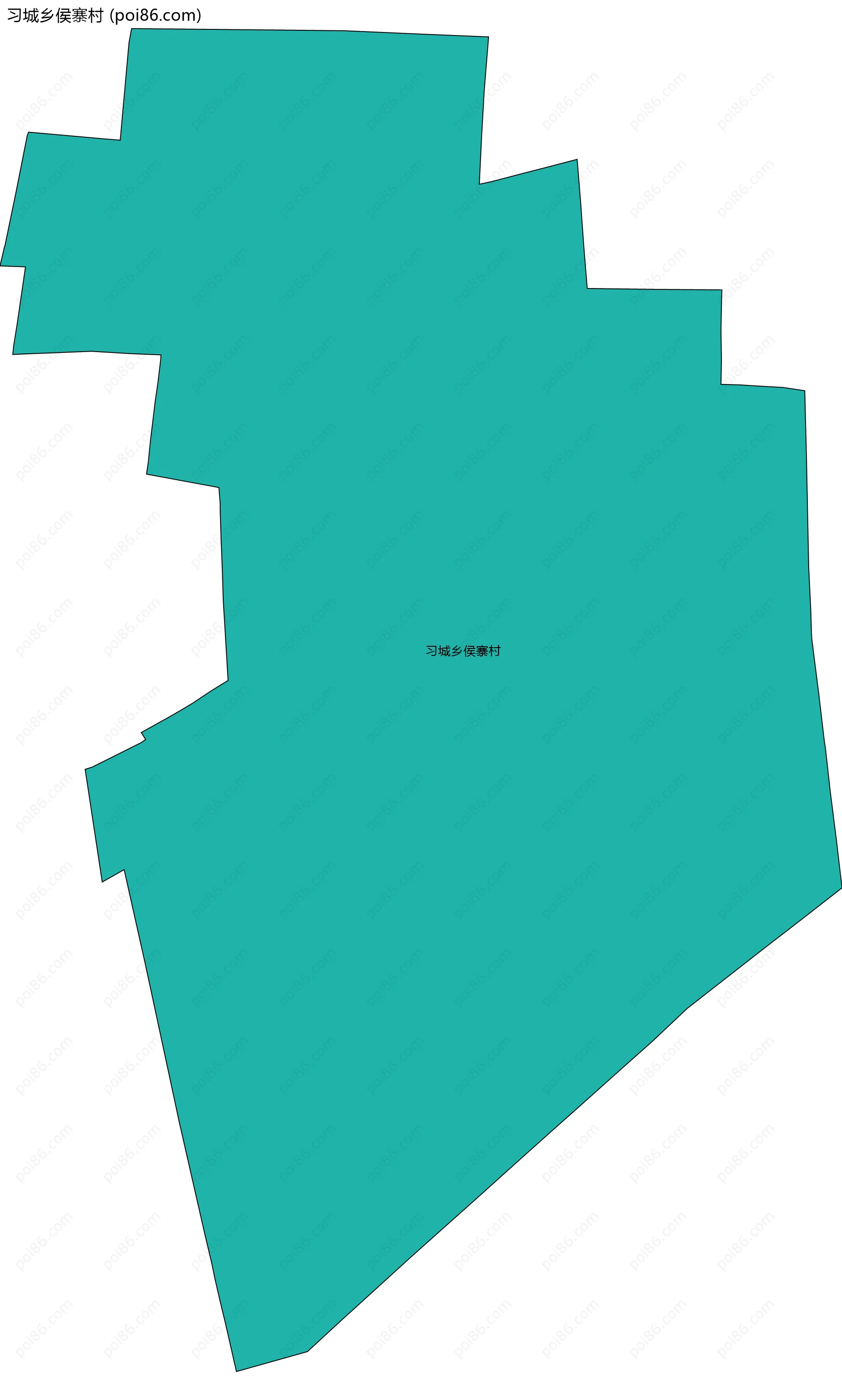 习城乡侯寨村边界地图