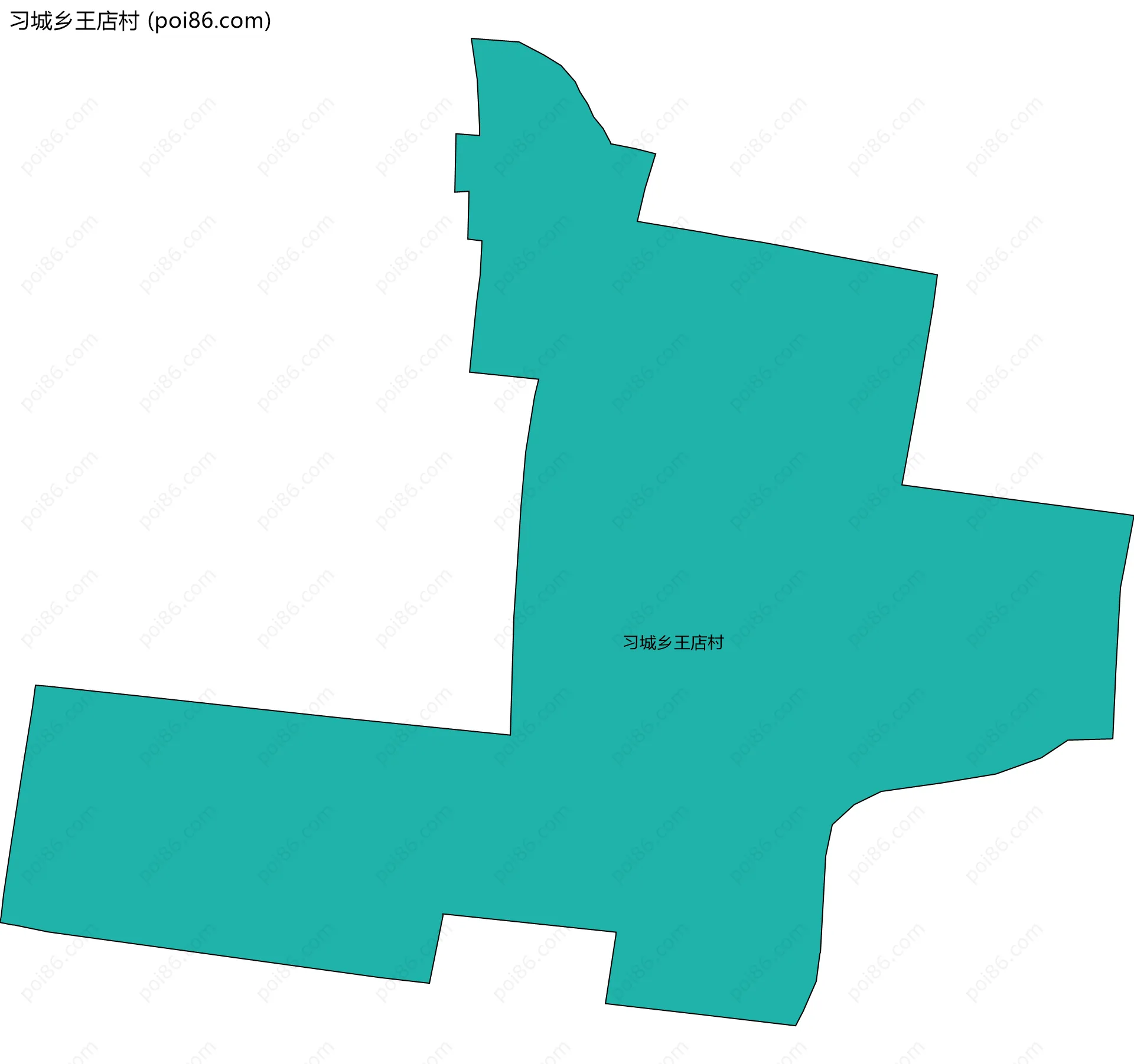 习城乡王店村边界地图