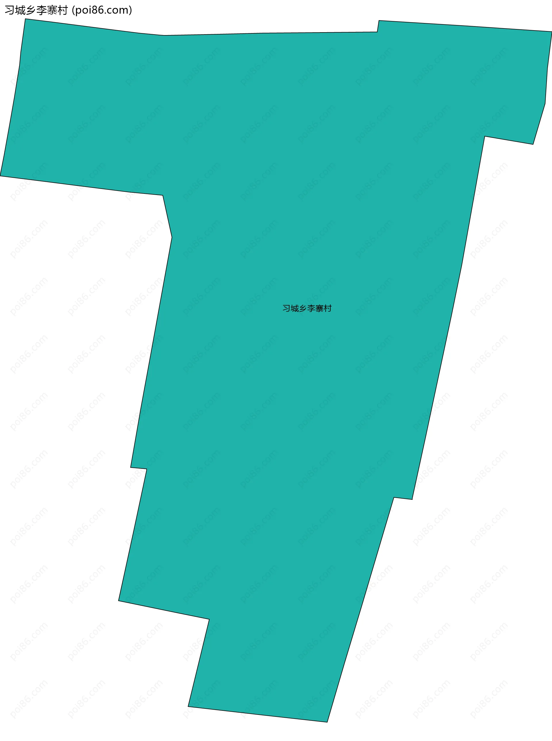 习城乡李寨村边界地图