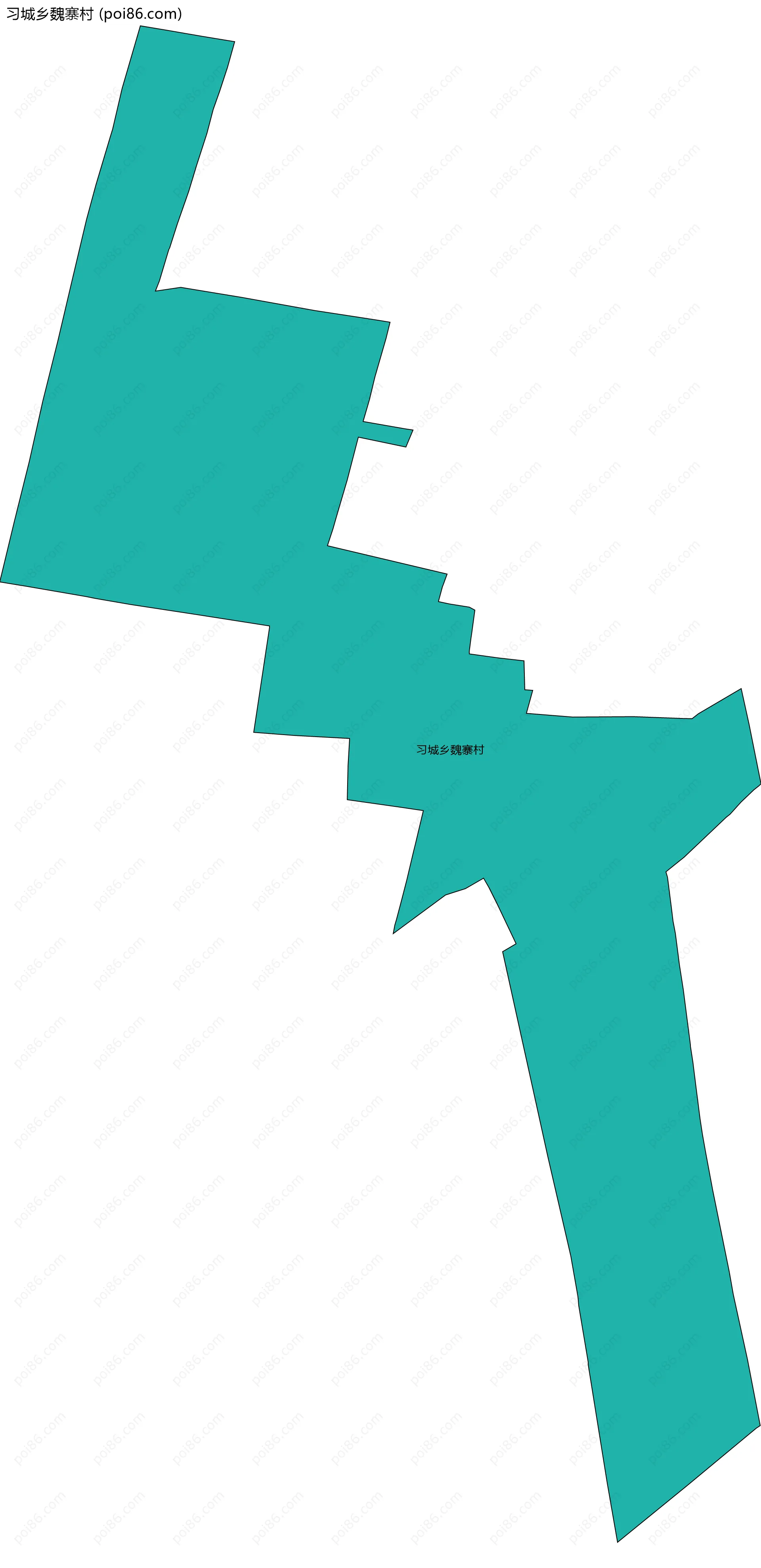 习城乡魏寨村边界地图