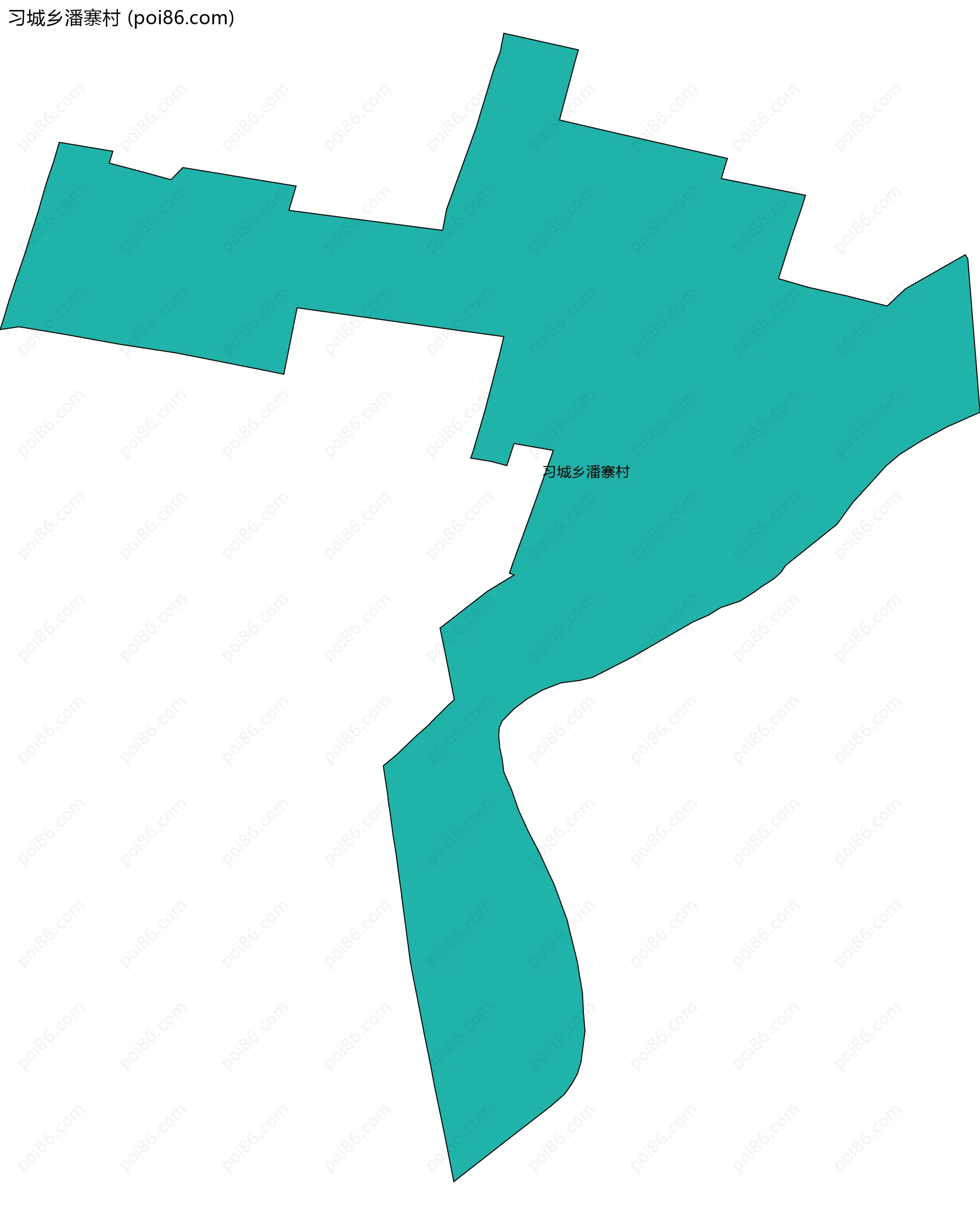 习城乡潘寨村边界地图