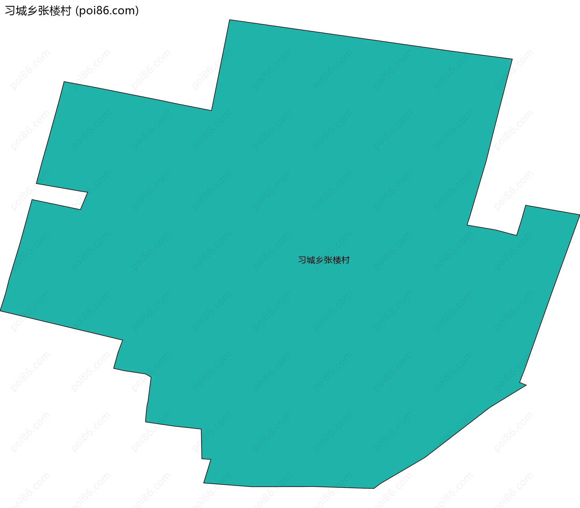 习城乡张楼村边界地图