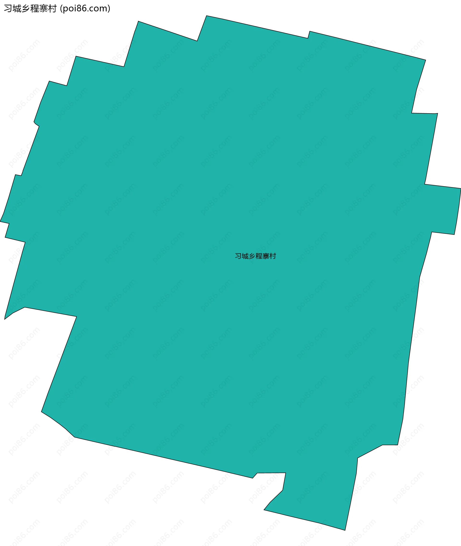 习城乡程寨村边界地图