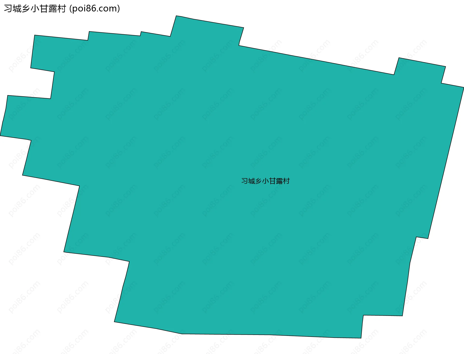 习城乡小甘露村边界地图