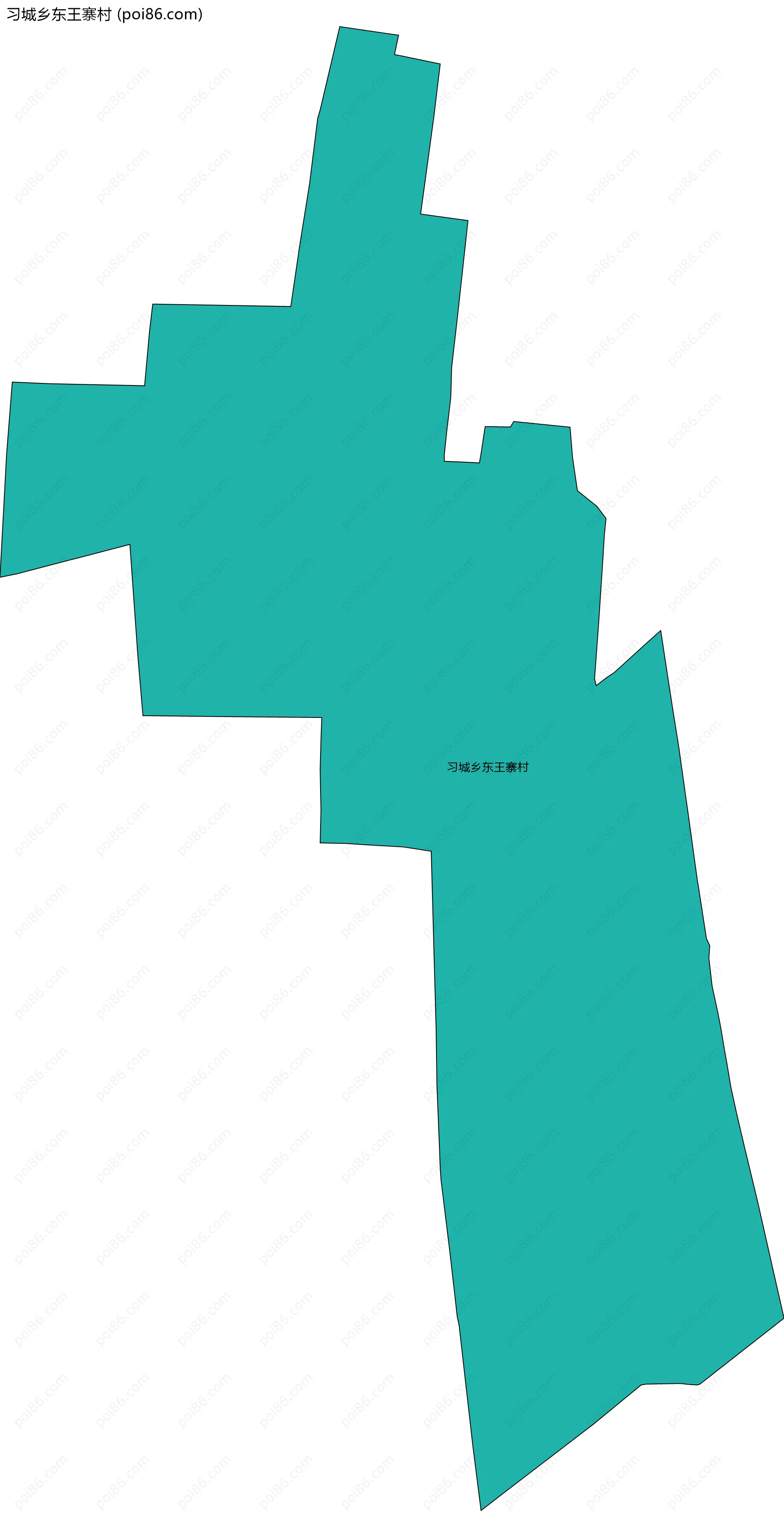 习城乡东王寨村边界地图