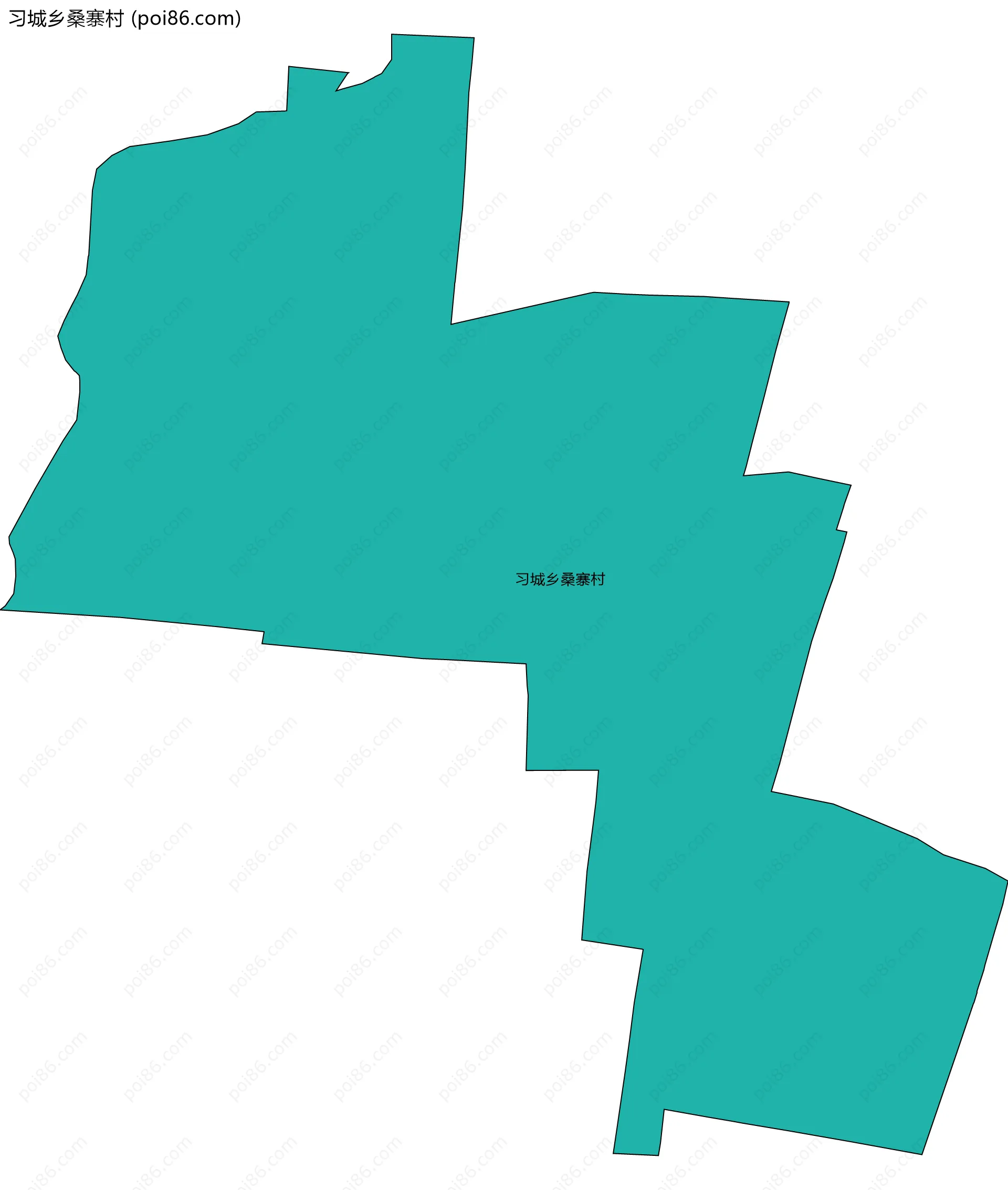 习城乡桑寨村边界地图