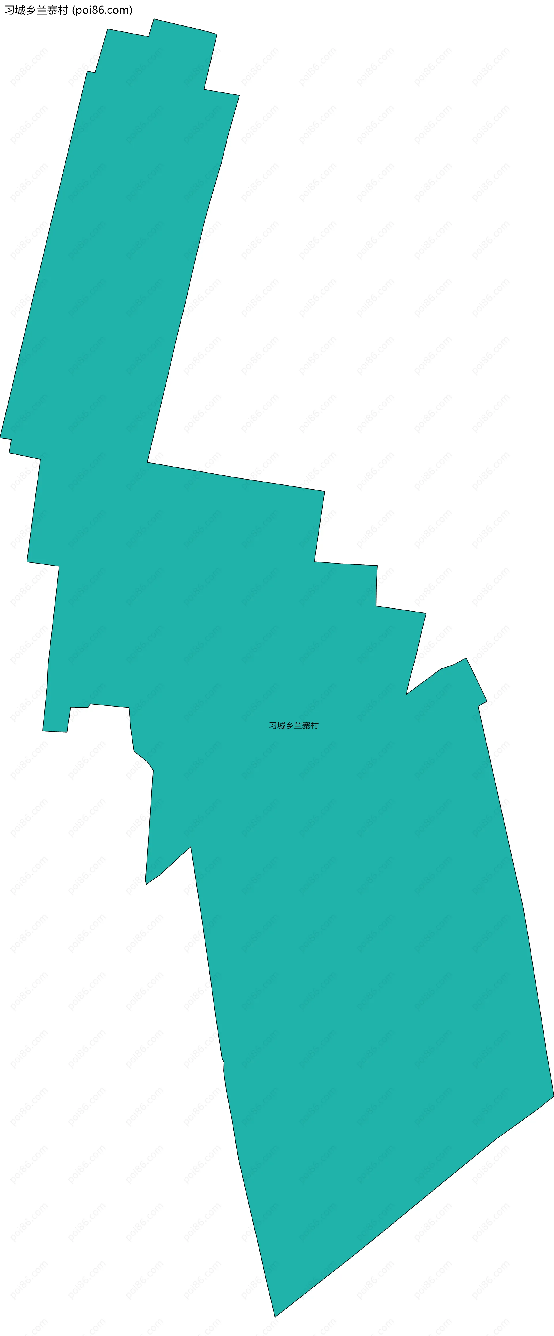 习城乡兰寨村边界地图
