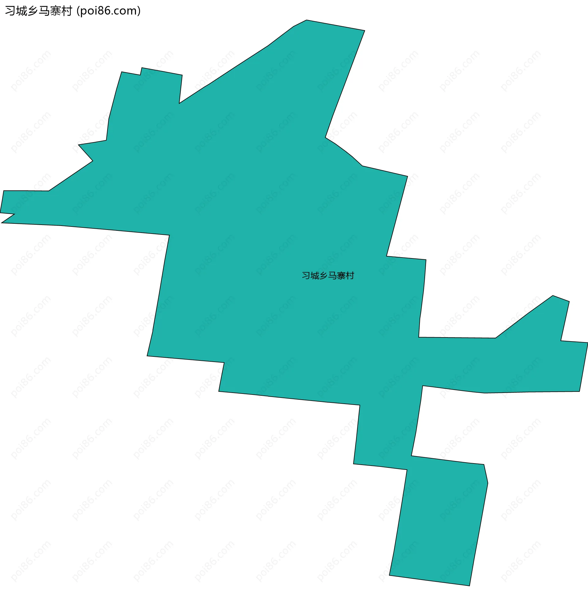 习城乡马寨村边界地图