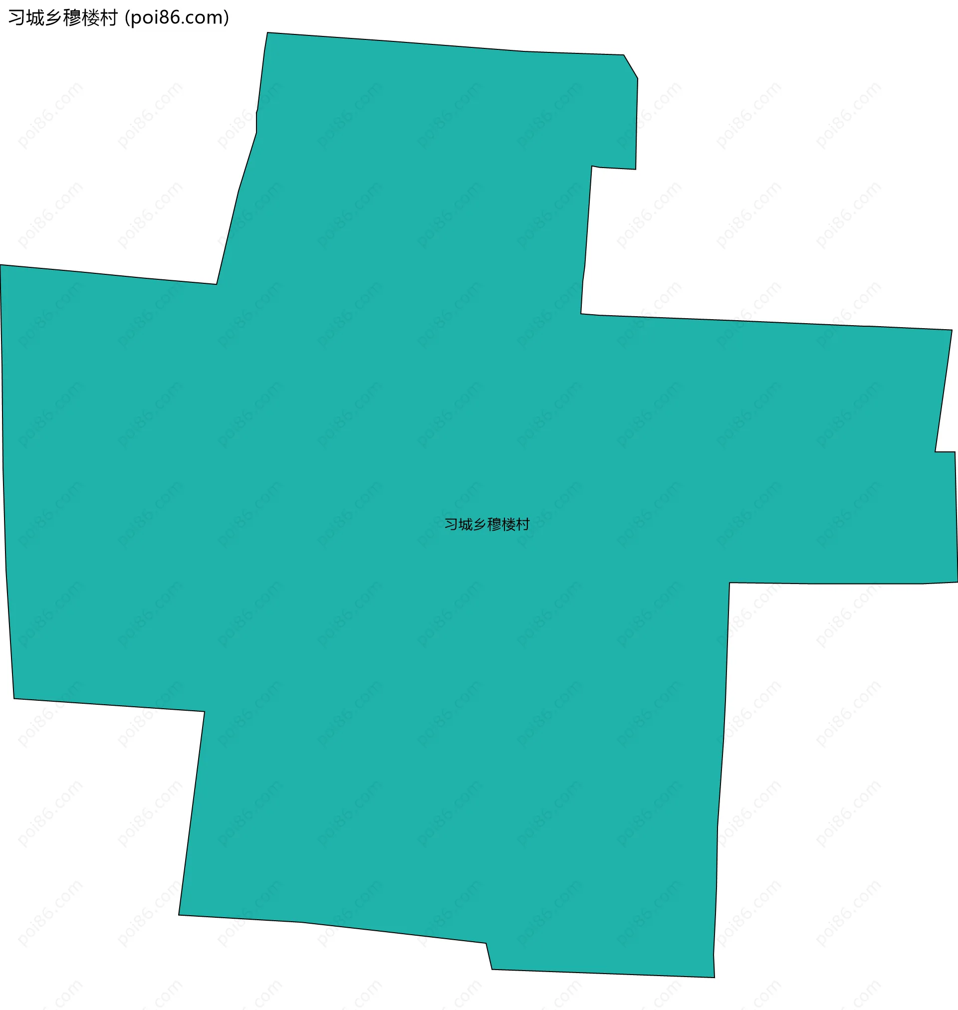 习城乡穆楼村边界地图