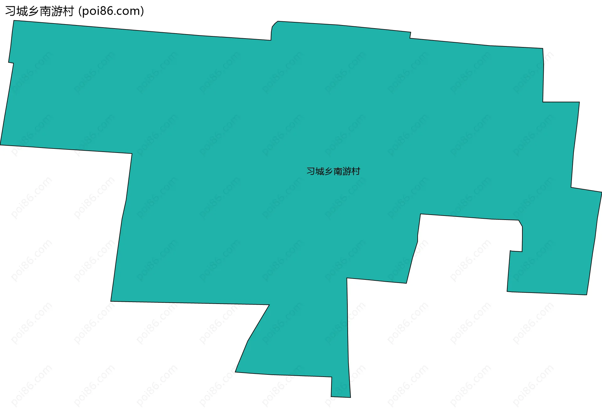 习城乡南游村边界地图