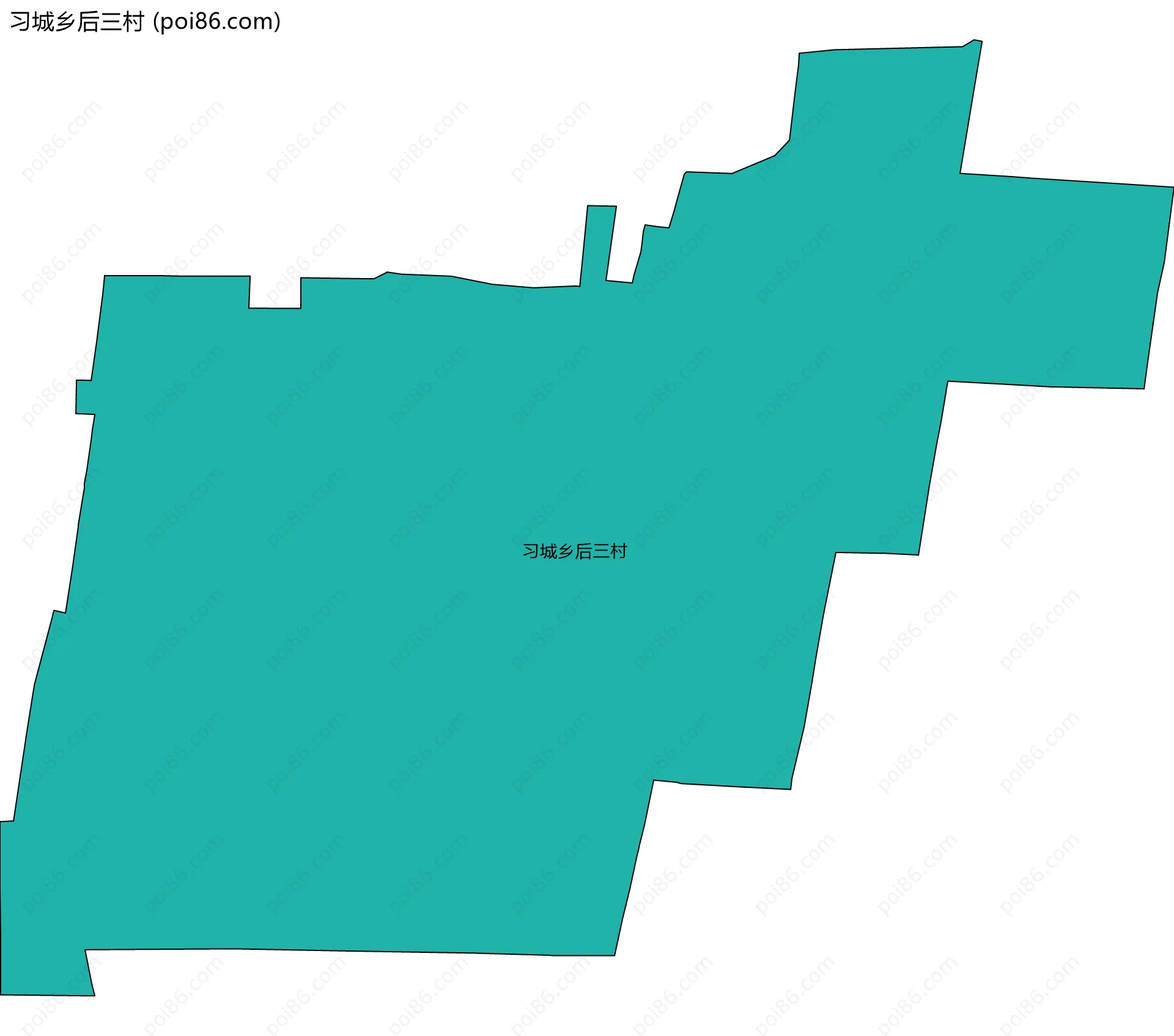 习城乡后三村边界地图