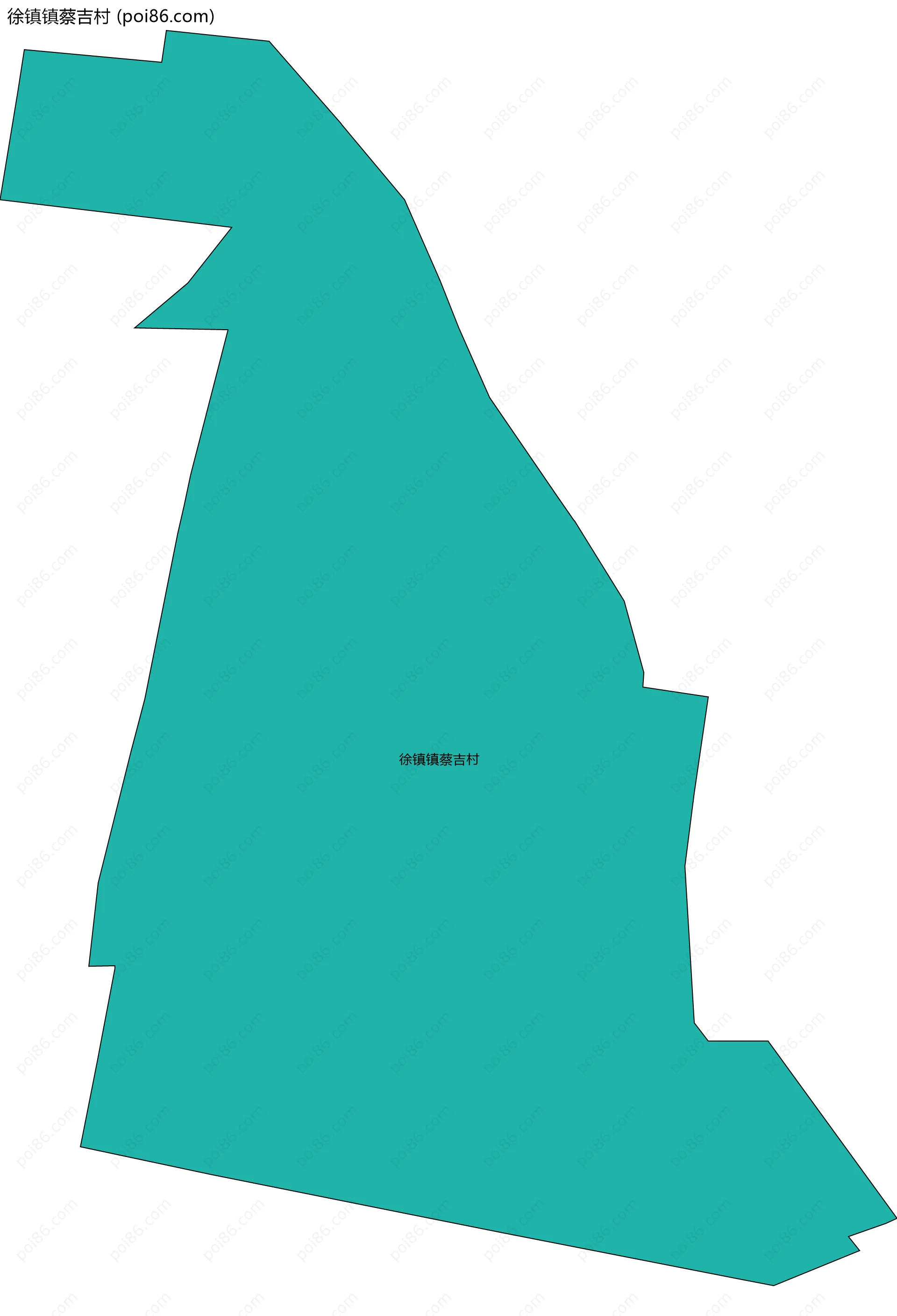 徐镇镇蔡吉村边界地图