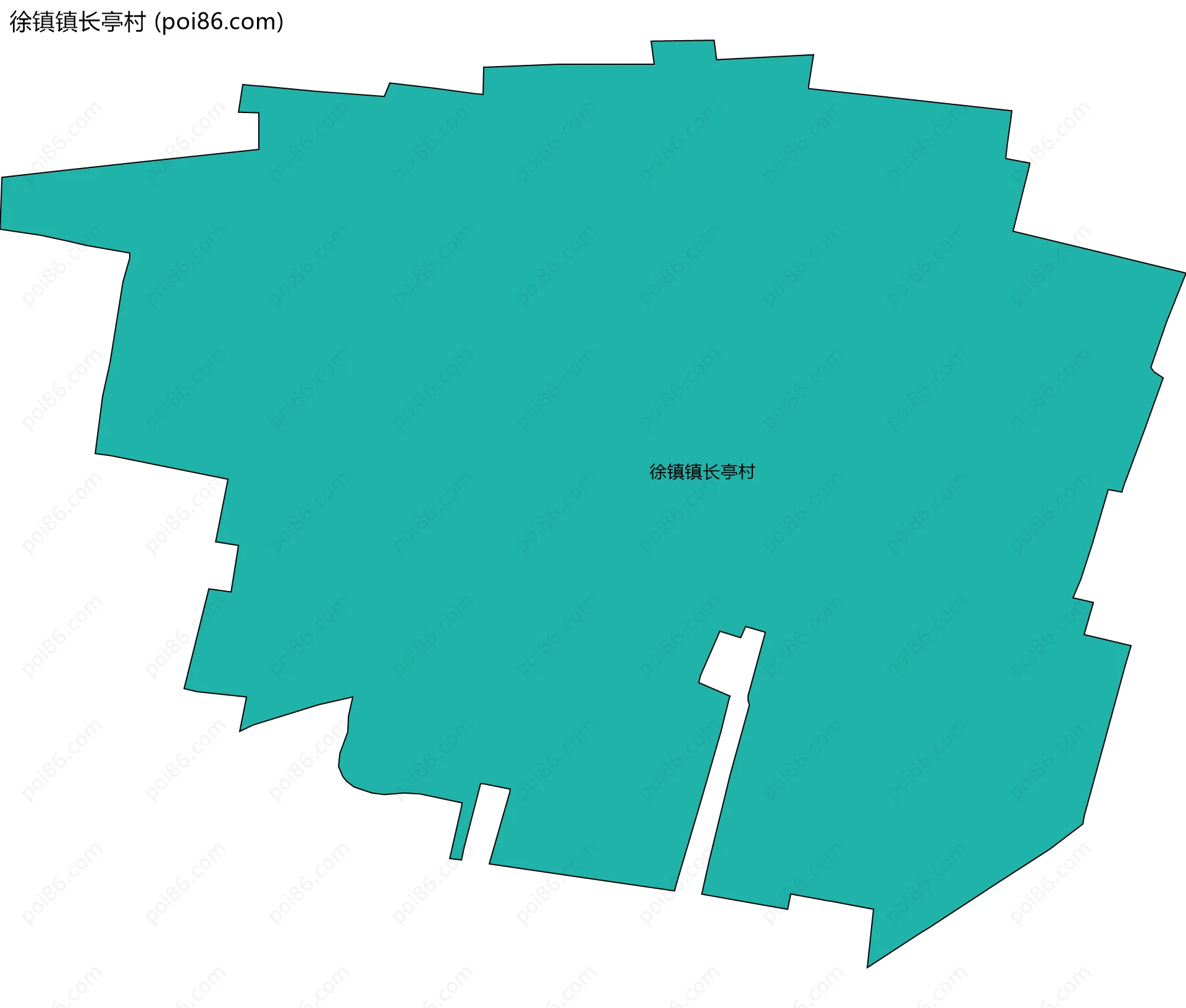 徐镇镇长亭村边界地图