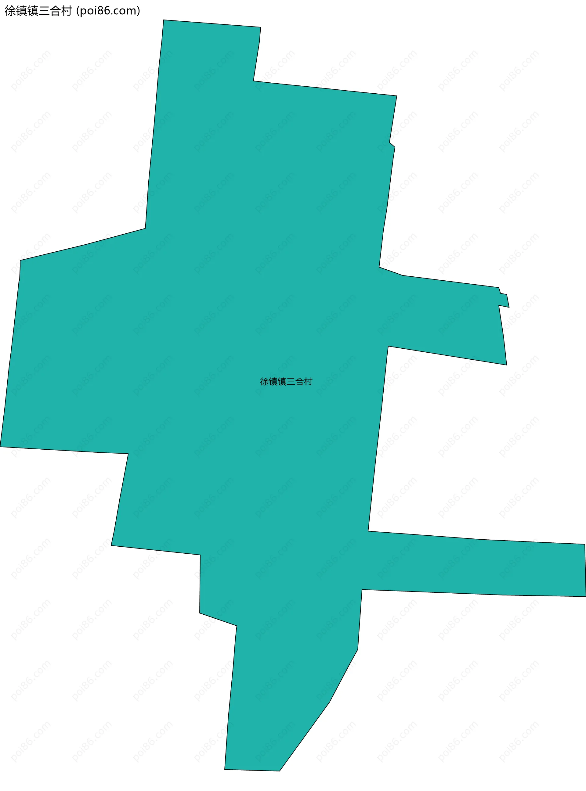 徐镇镇三合村边界地图