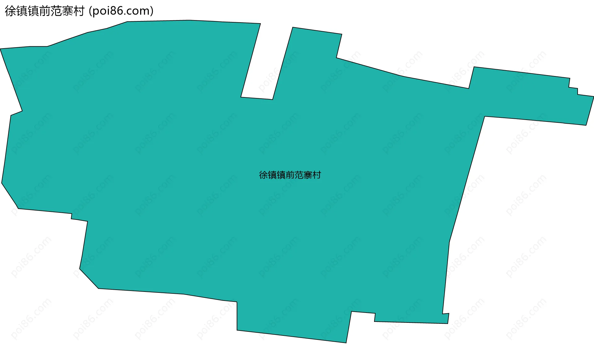徐镇镇前范寨村边界地图