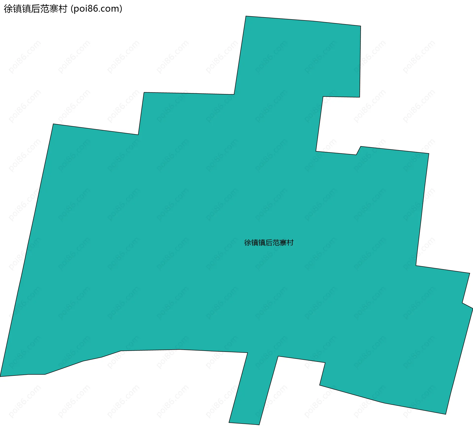 徐镇镇后范寨村边界地图