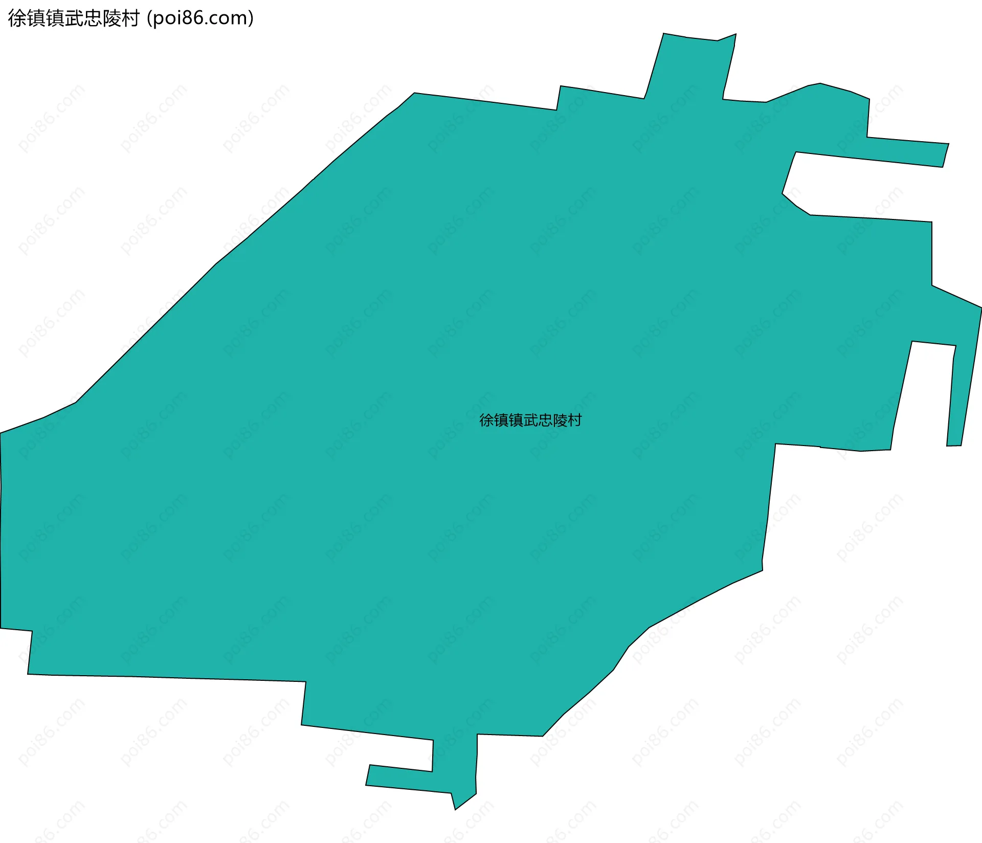 徐镇镇武忠陵村边界地图