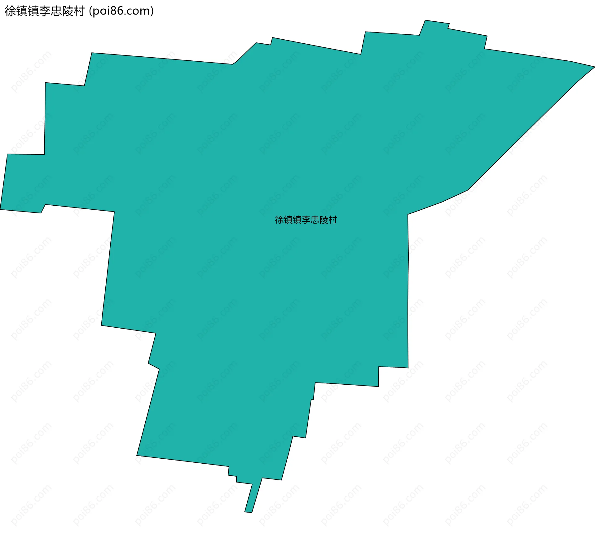 徐镇镇李忠陵村边界地图