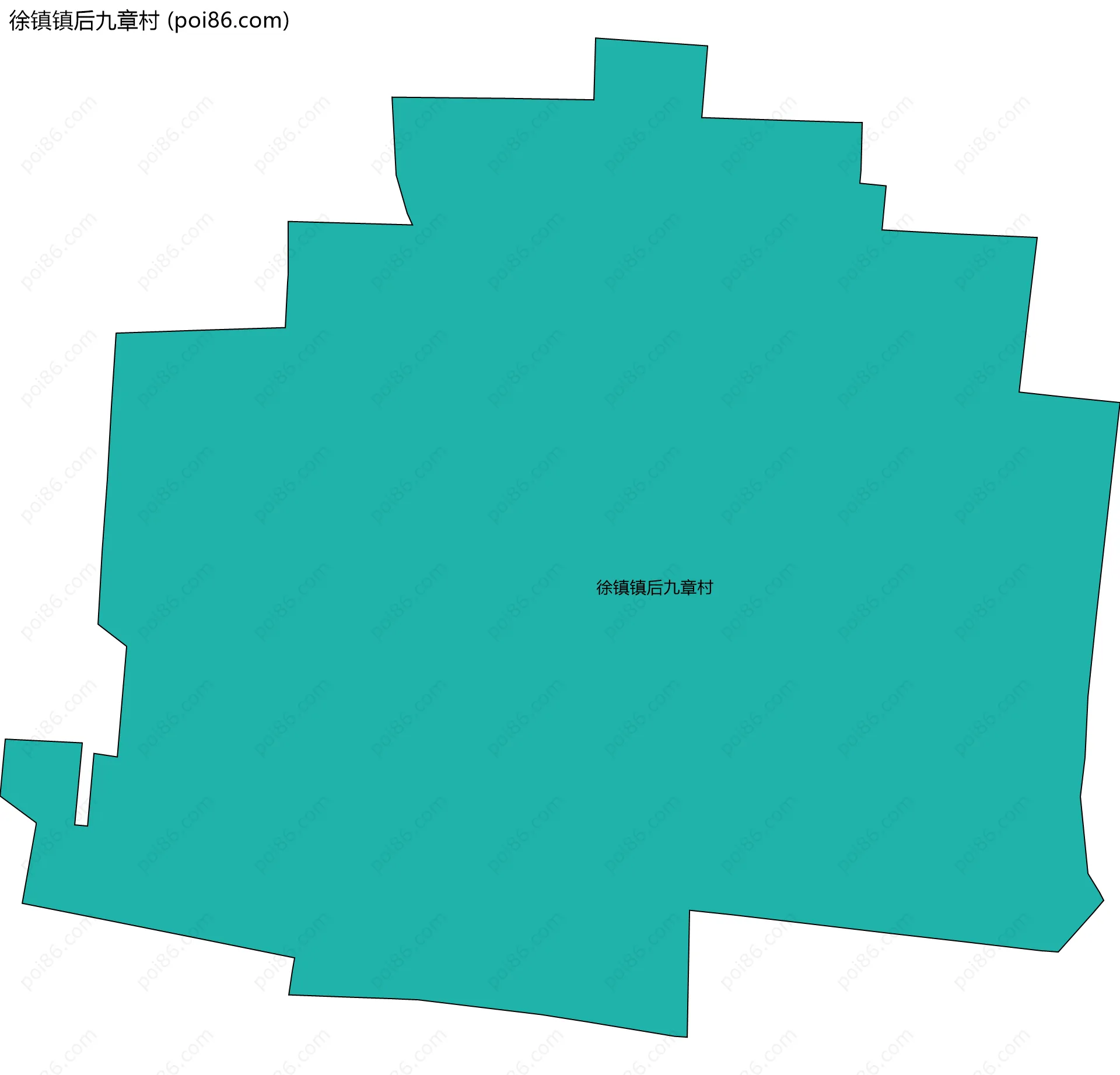徐镇镇后九章村边界地图