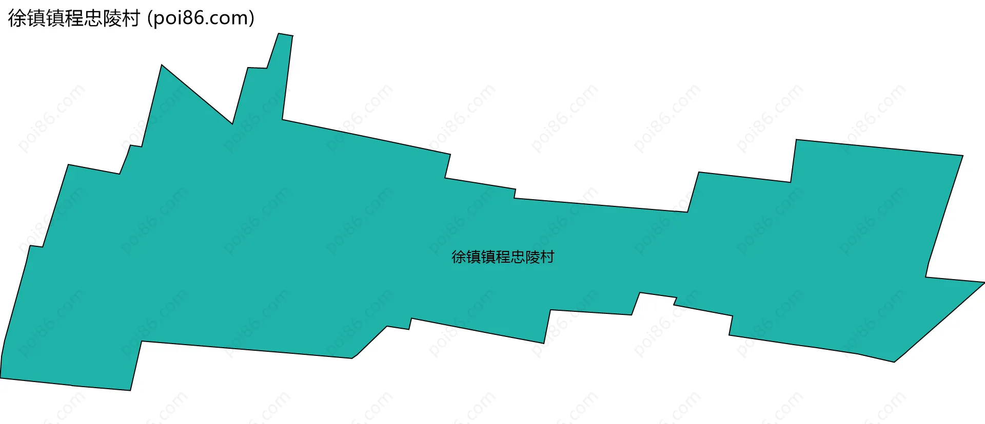徐镇镇程忠陵村边界地图