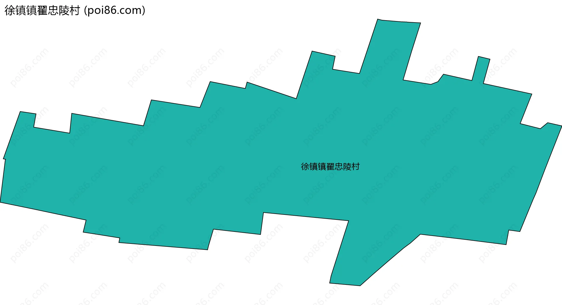 徐镇镇翟忠陵村边界地图
