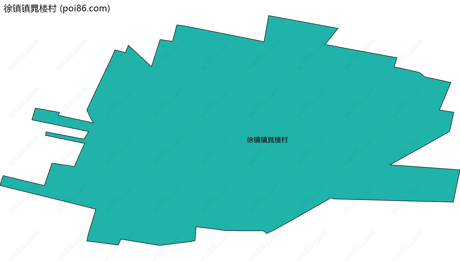 徐镇镇晁楼村边界地图
