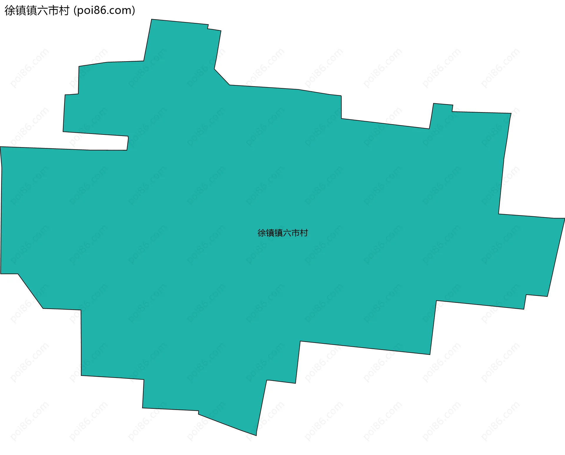 徐镇镇六市村边界地图