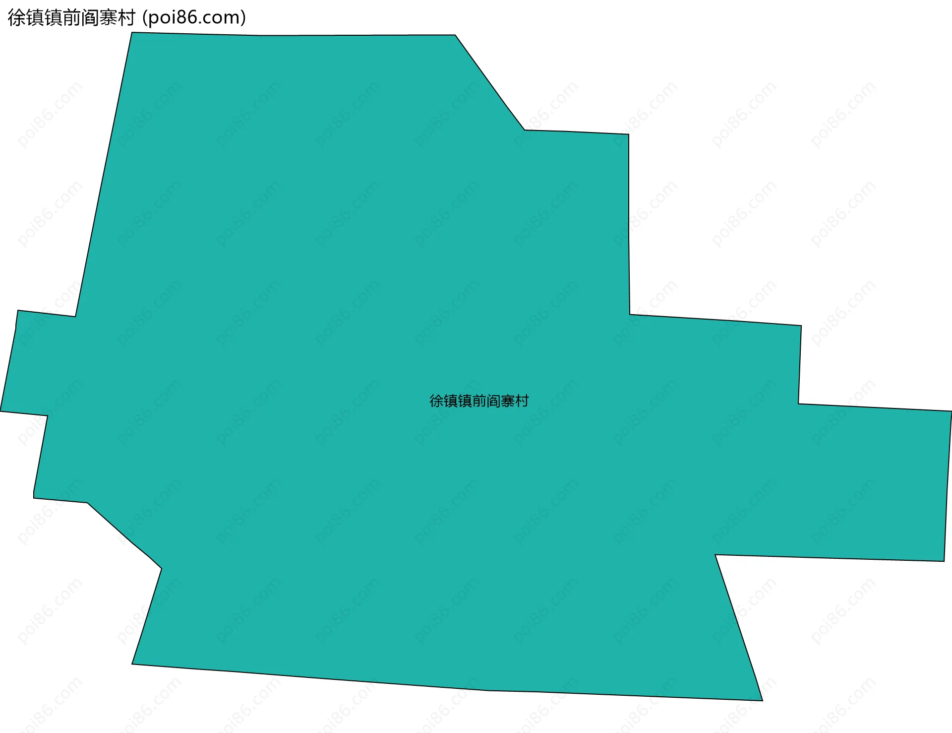 徐镇镇前阎寨村边界地图