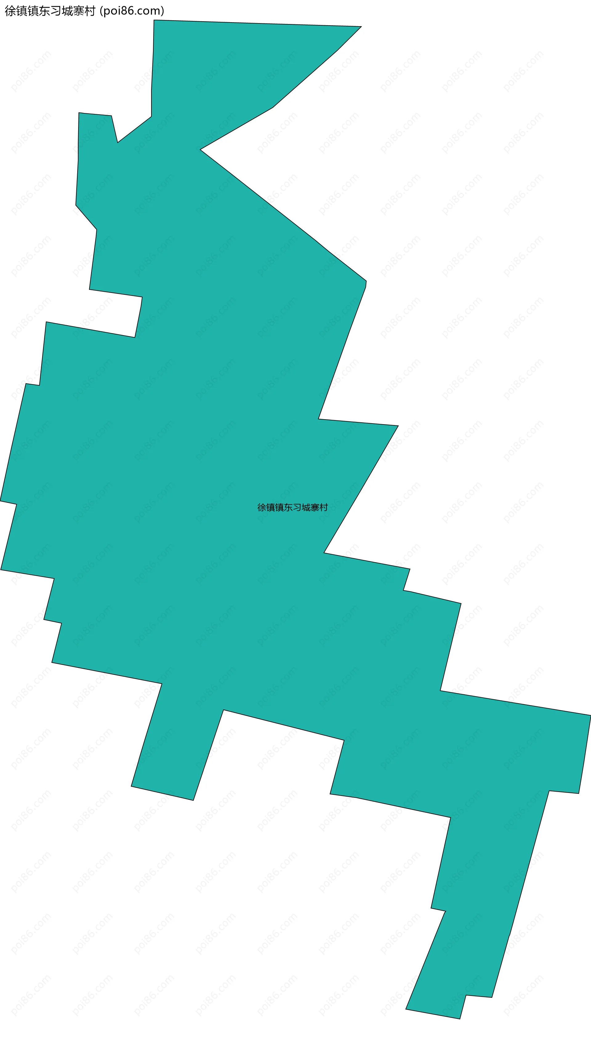 徐镇镇东习城寨村边界地图