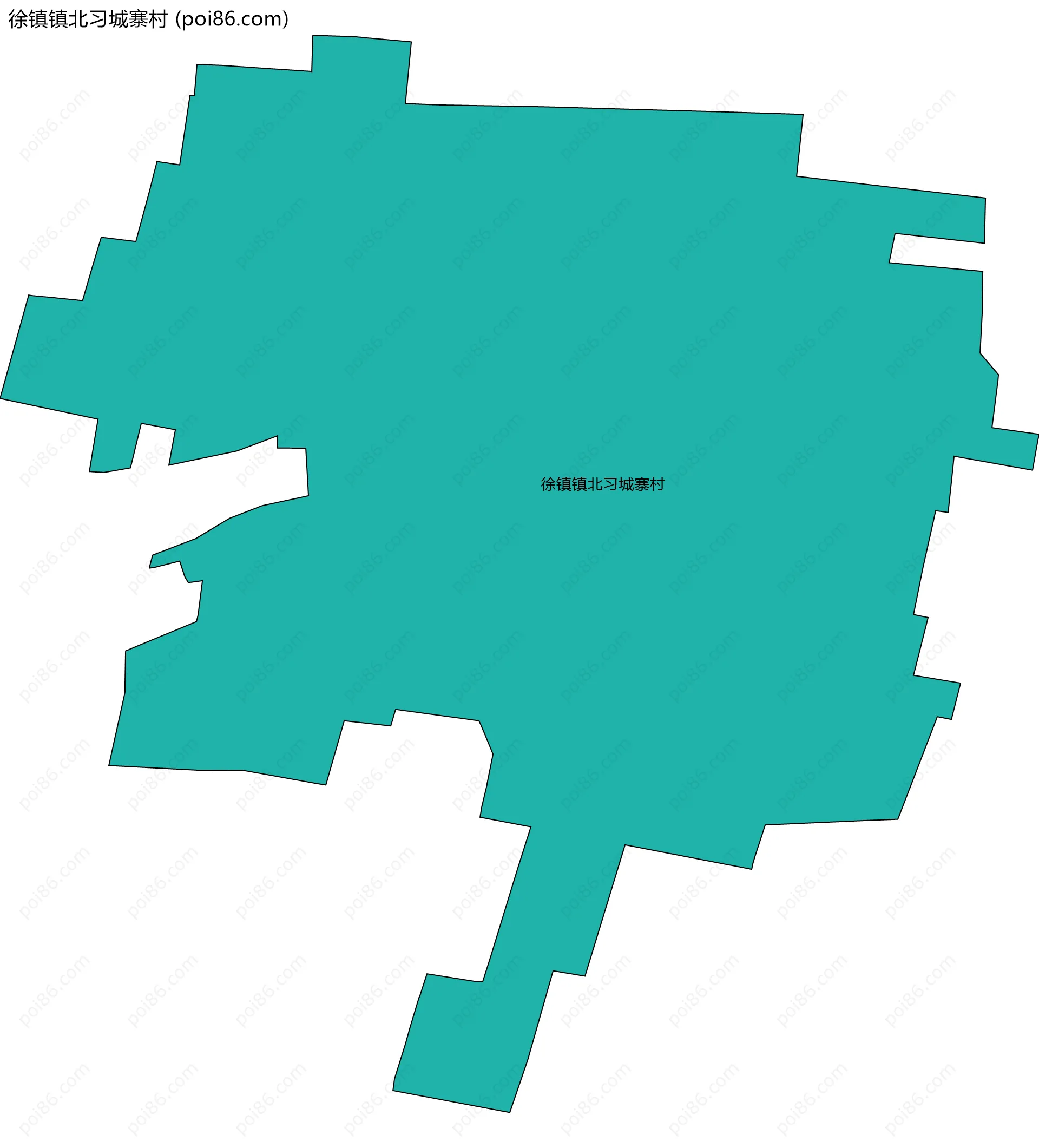 徐镇镇北习城寨村边界地图