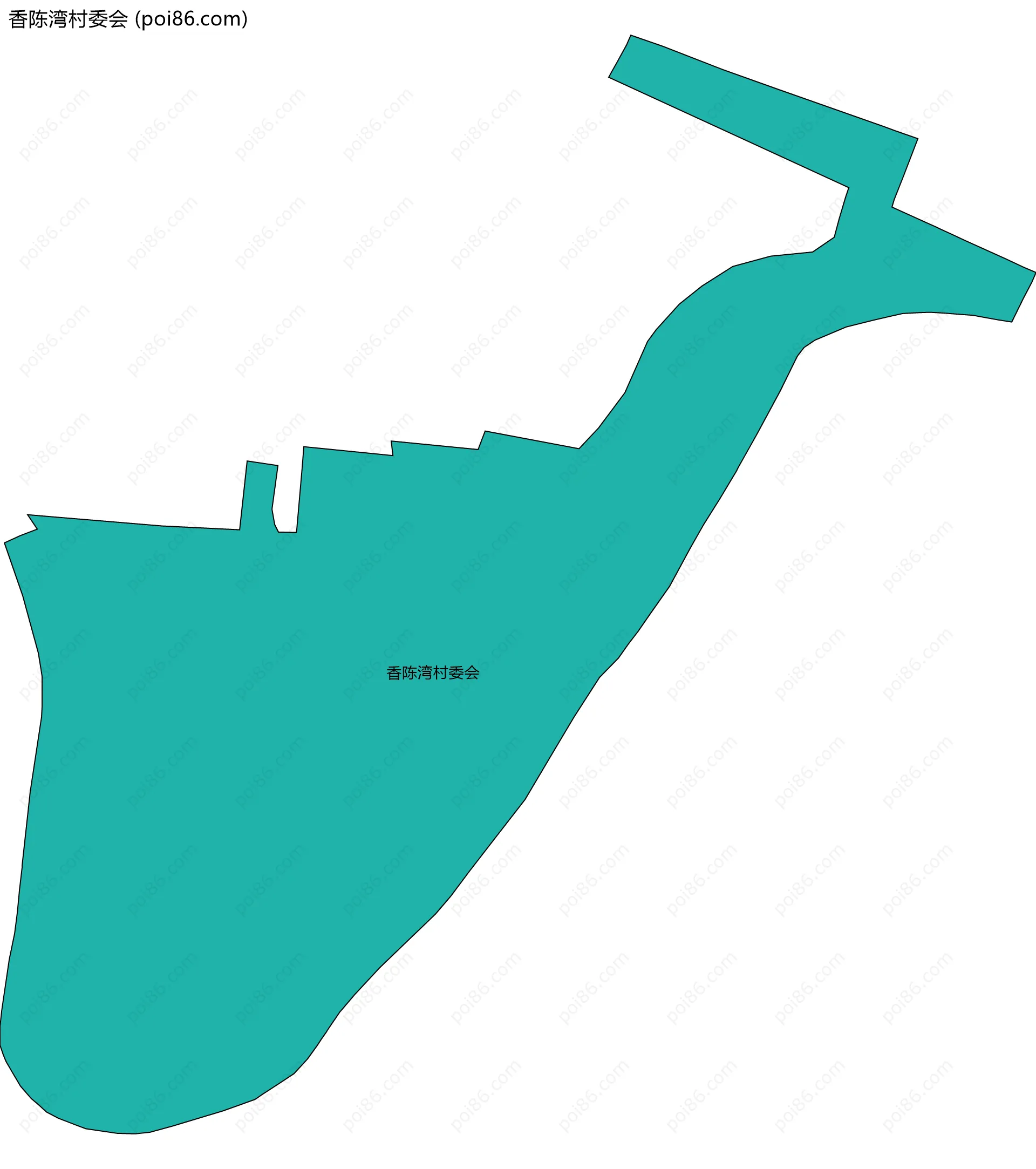 香陈湾村委会边界地图