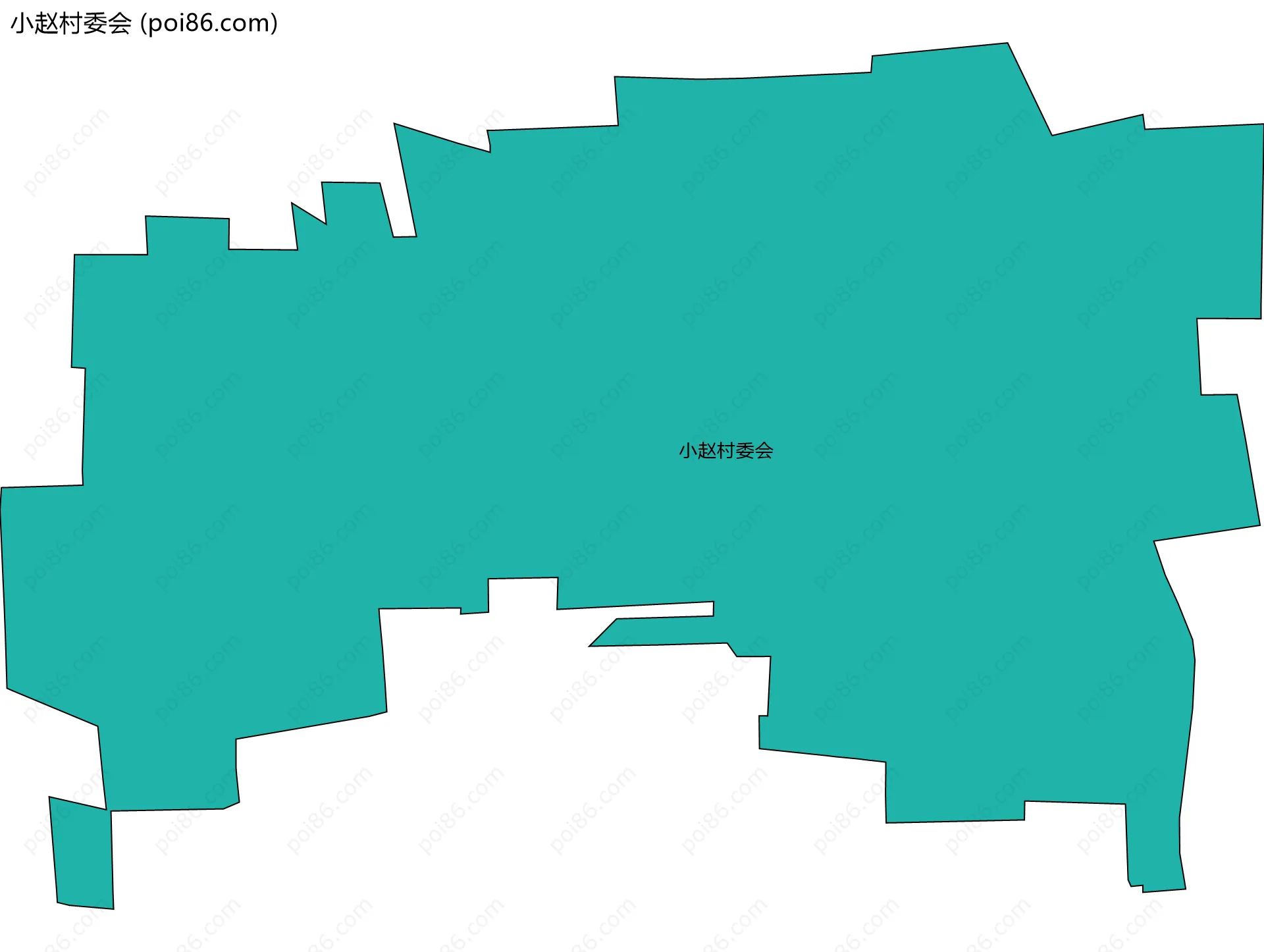 小赵村委会边界地图