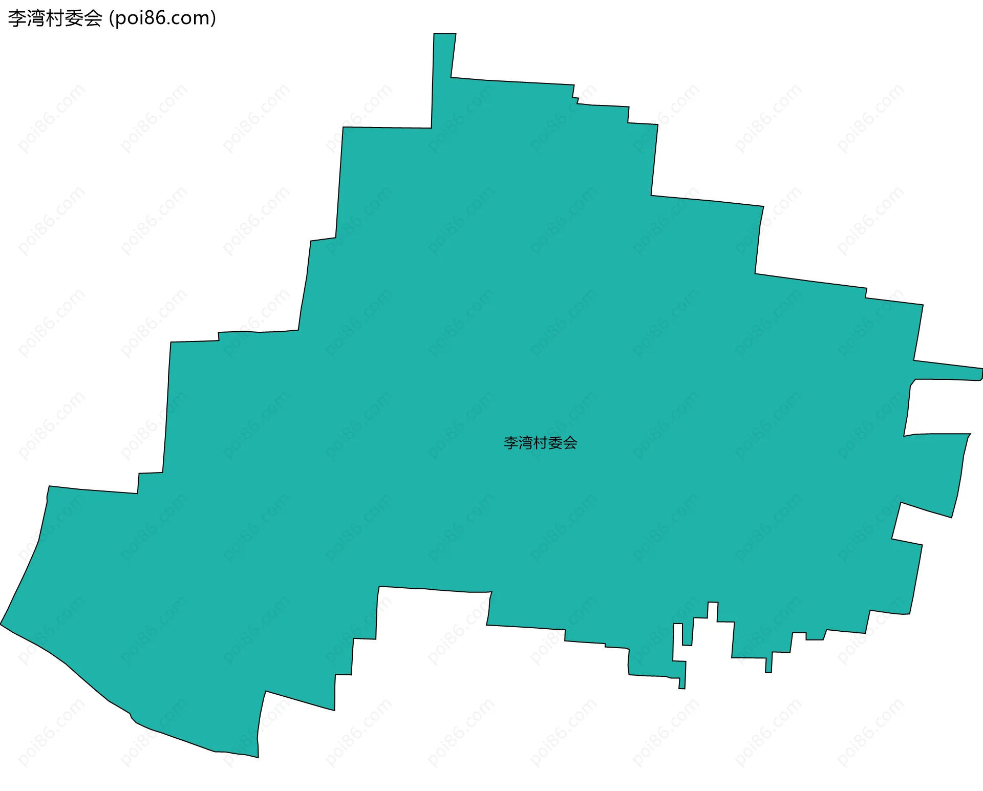 李湾村委会边界地图