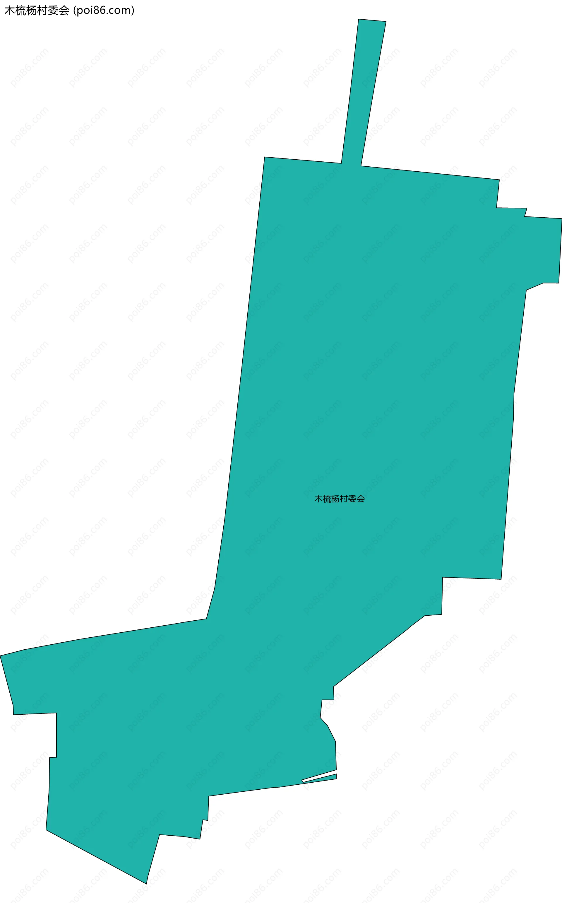 木梳杨村委会边界地图
