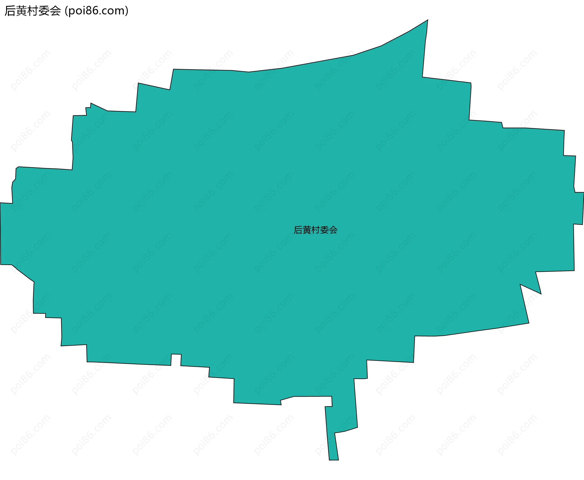 后黄村委会边界地图