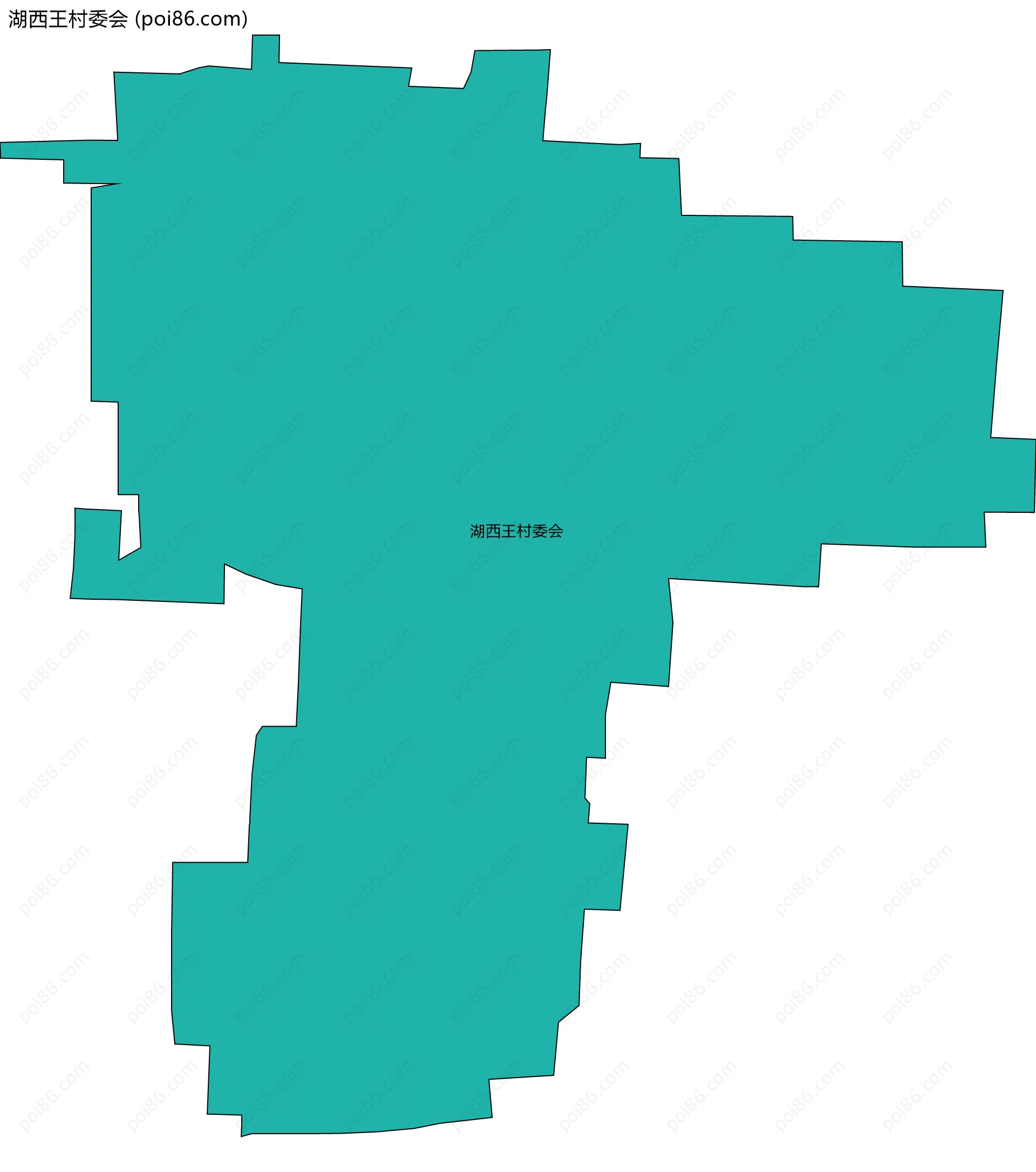 湖西王村委会边界地图