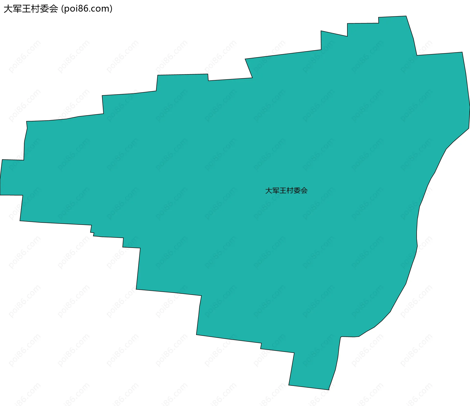 大军王村委会边界地图