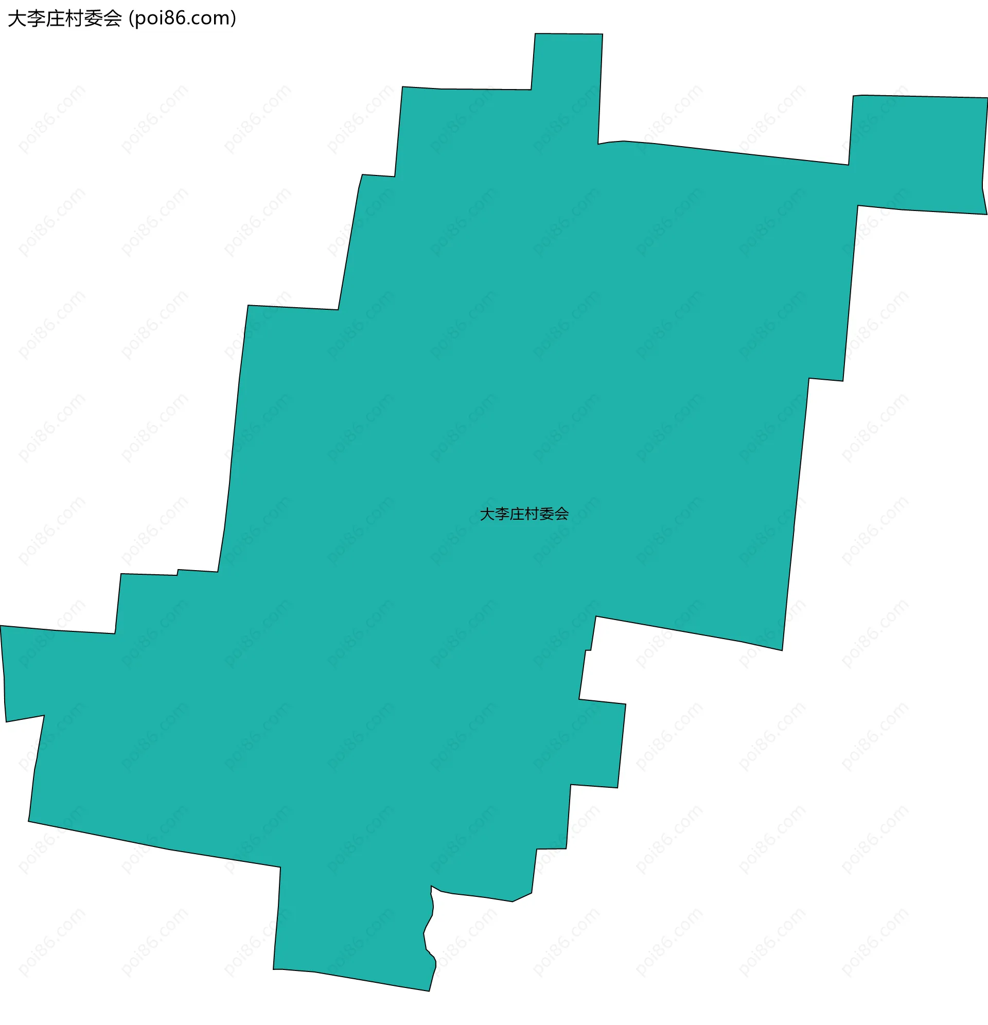 大李庄村委会边界地图