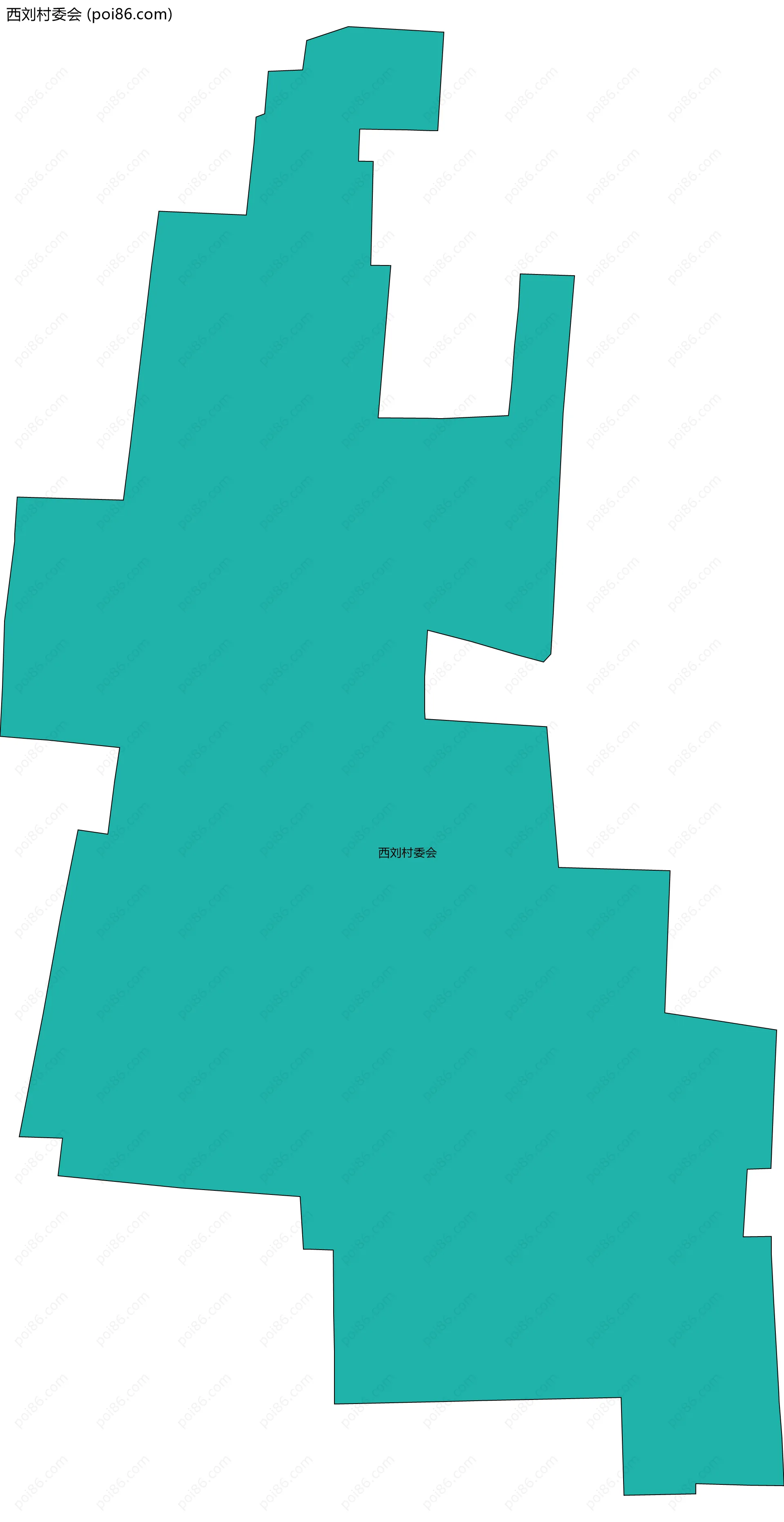 西刘村委会边界地图