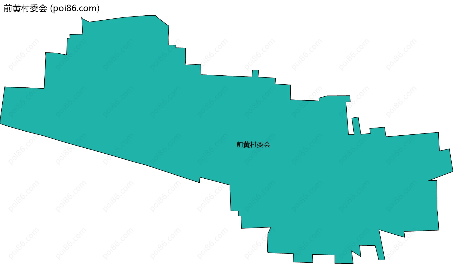 前黄村委会边界地图
