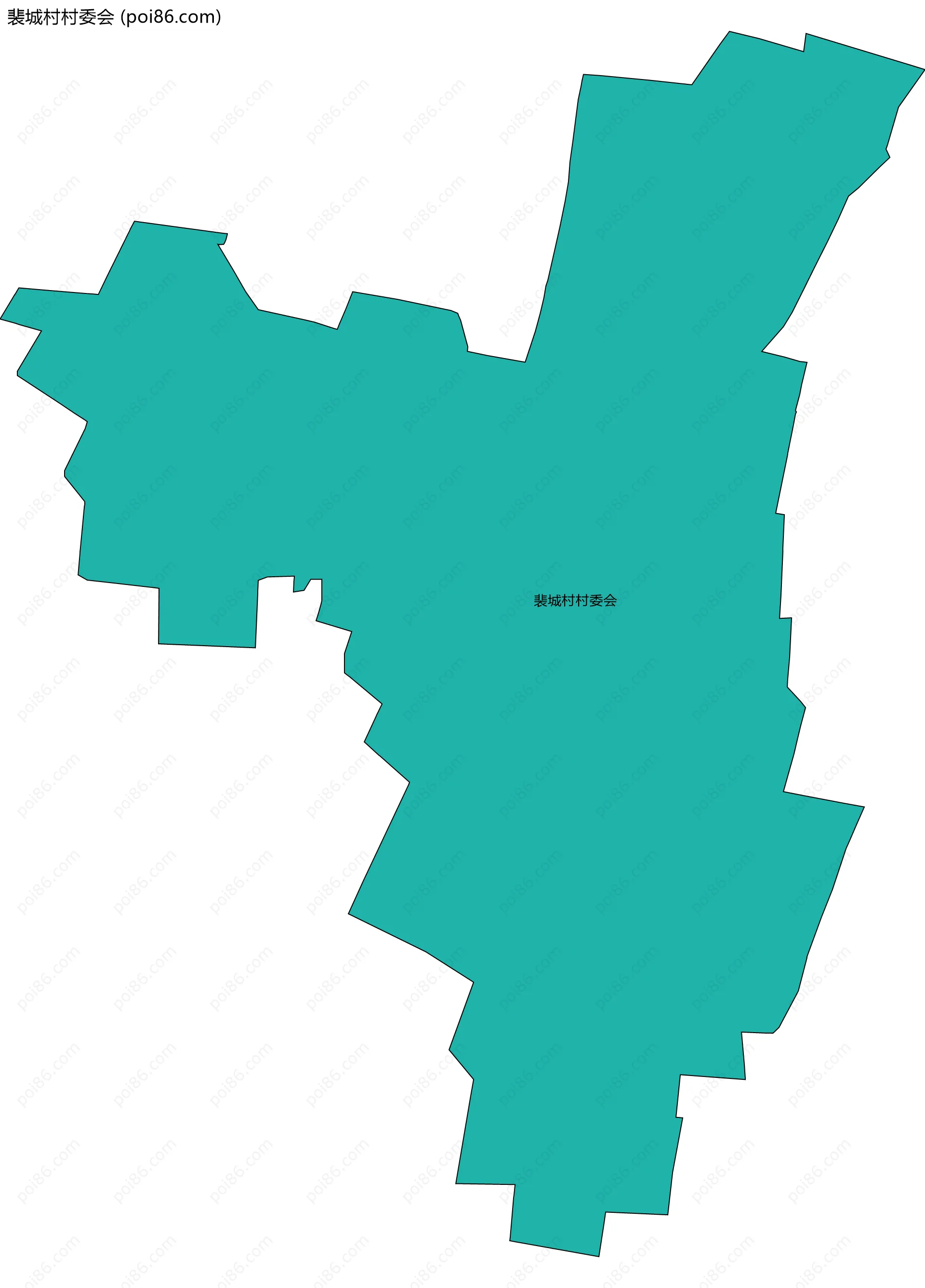 裴城村村委会边界地图