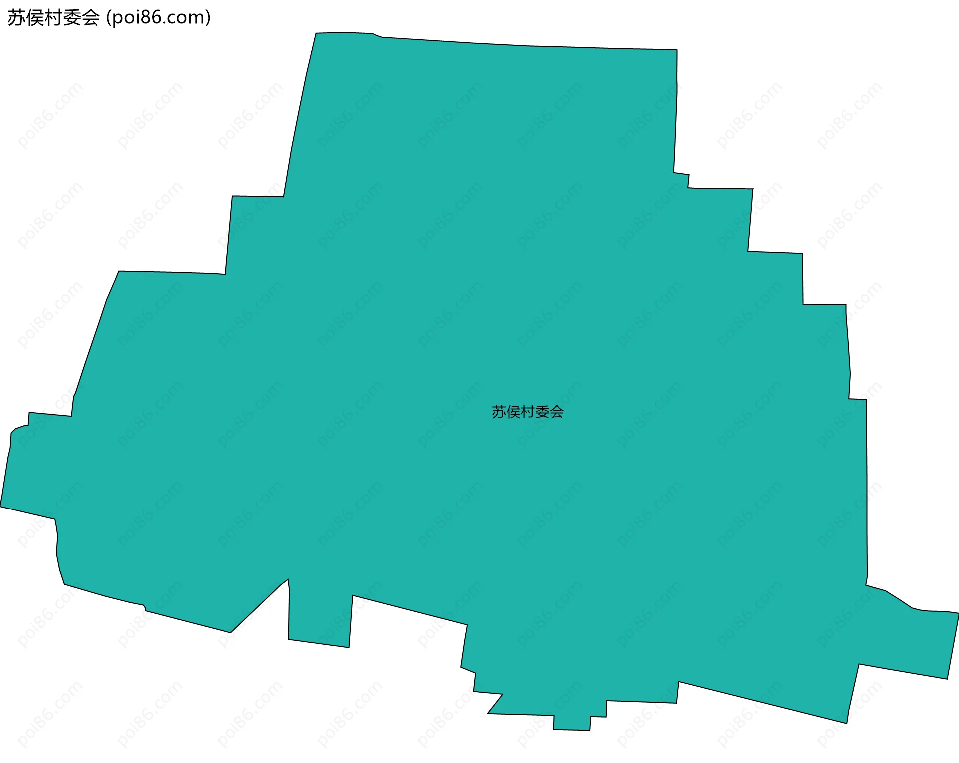 苏侯村委会边界地图