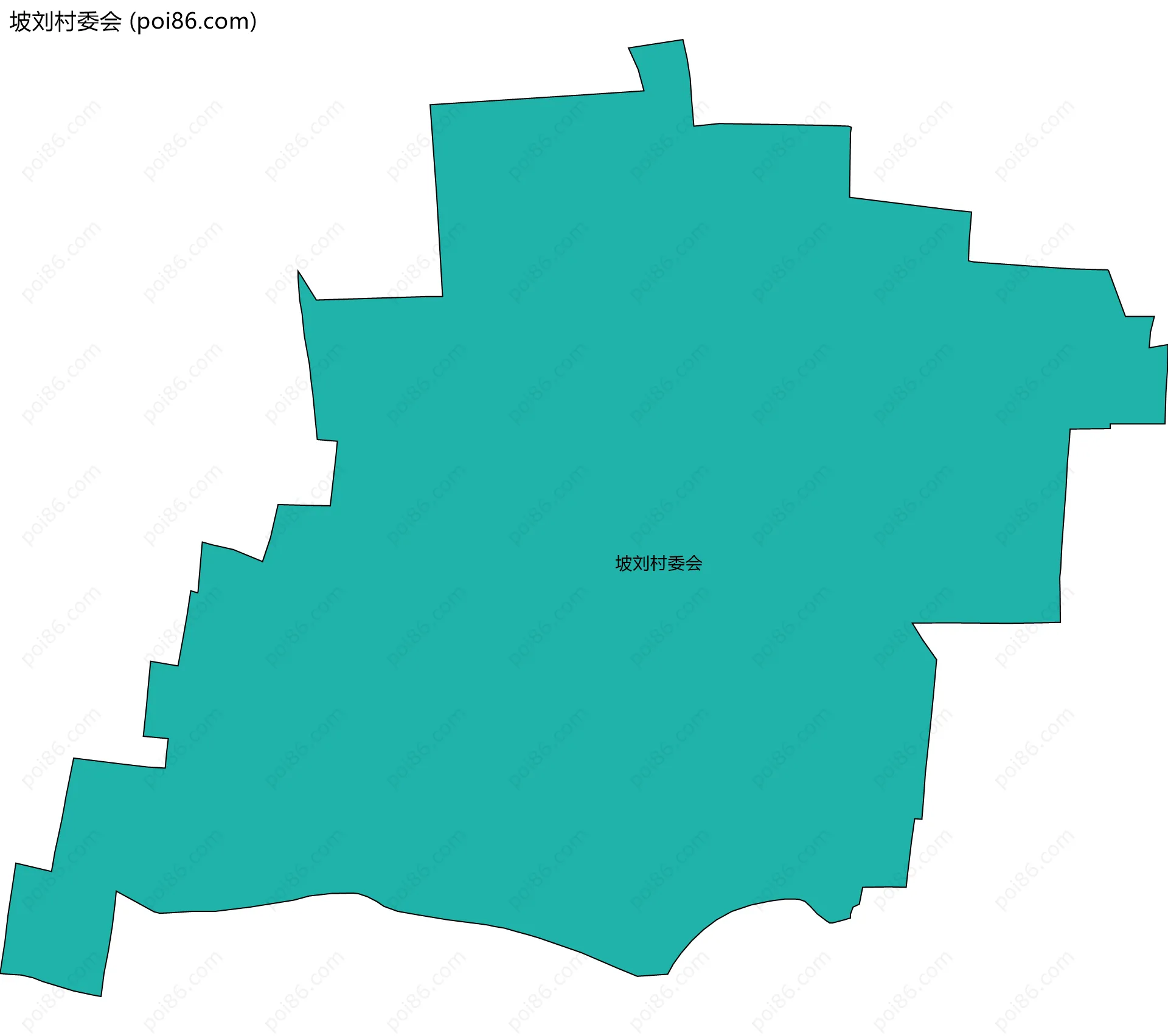 坡刘村委会边界地图