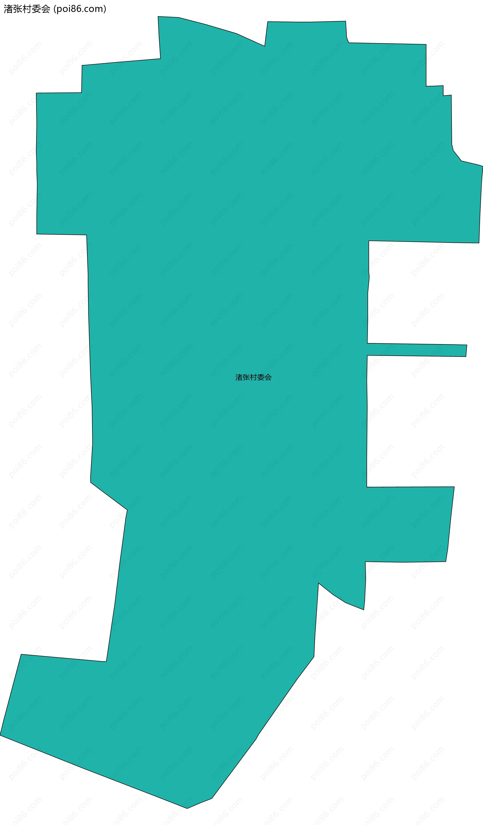 渚张村委会边界地图